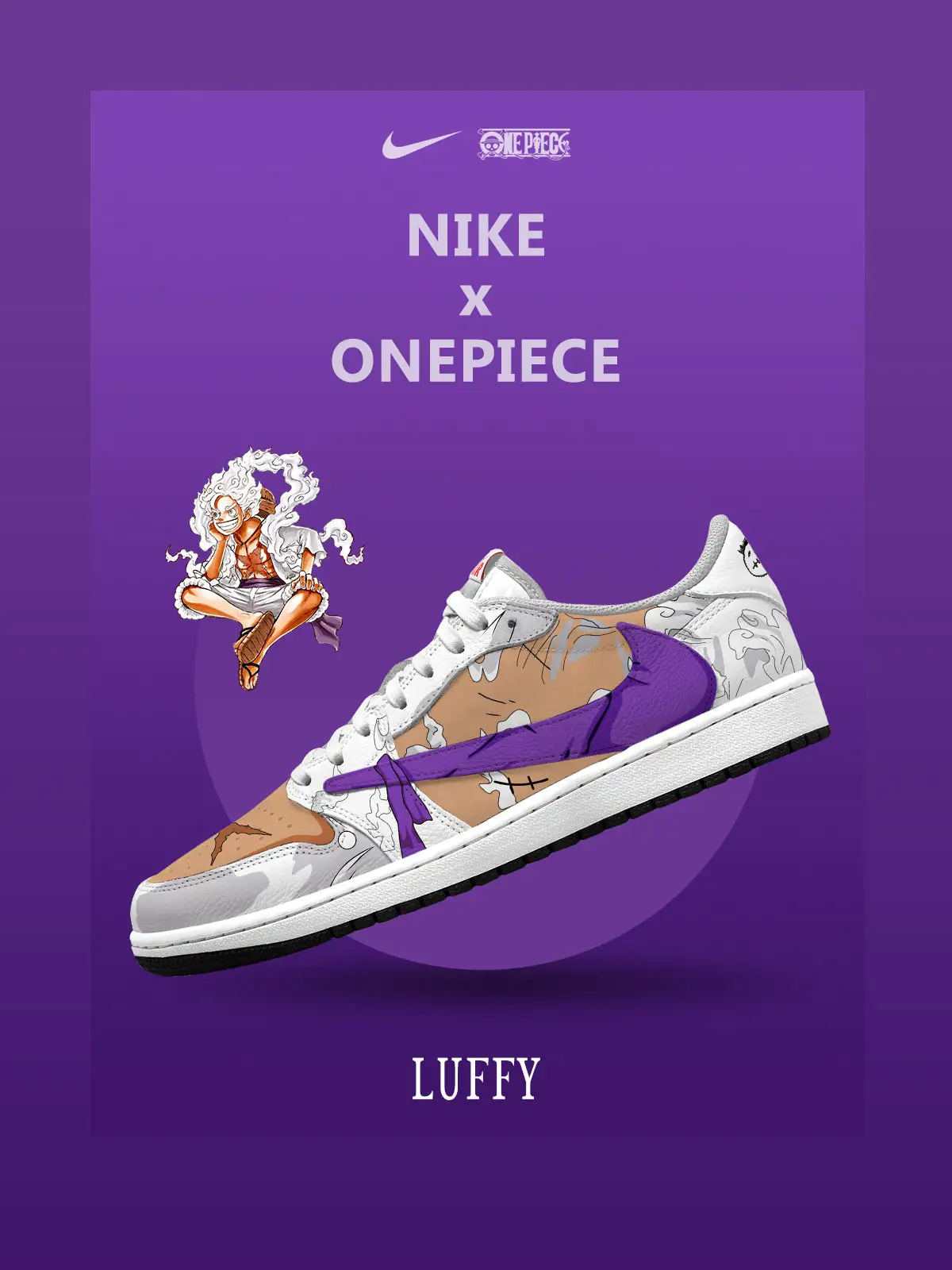 Monkey D. Luffy V.6 Custom TS Low Sneakers