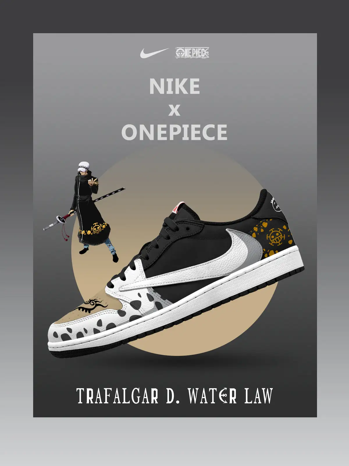 Trafalgar D. Water Law V.2 Custom TS Low Sneakers