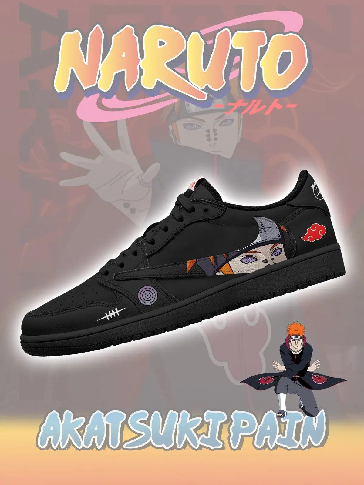 Akatsuki Pain V.2 Custom TS Low Sneakers