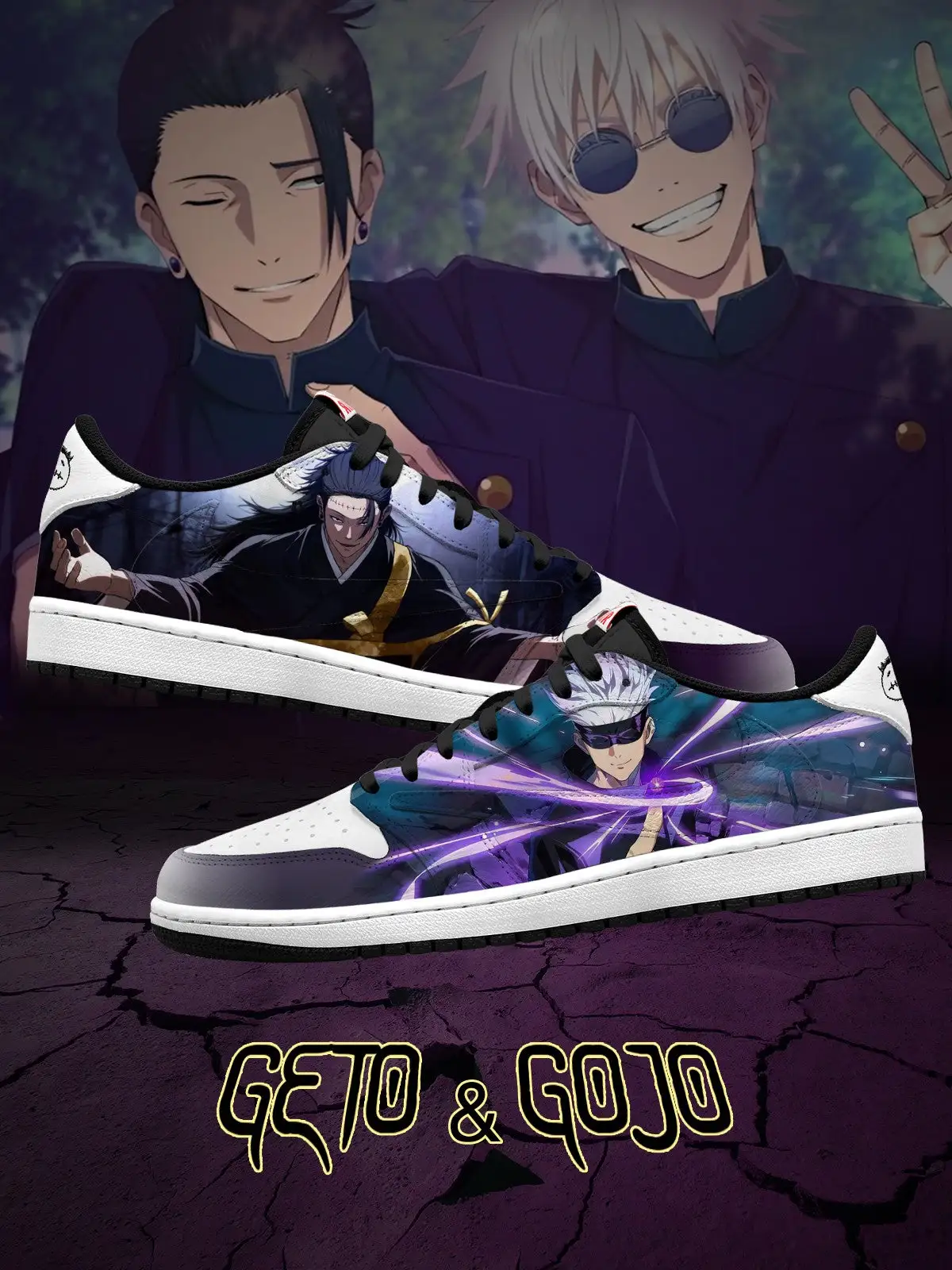 Gojo and Geto V.1 Custom TS Low Sneakers