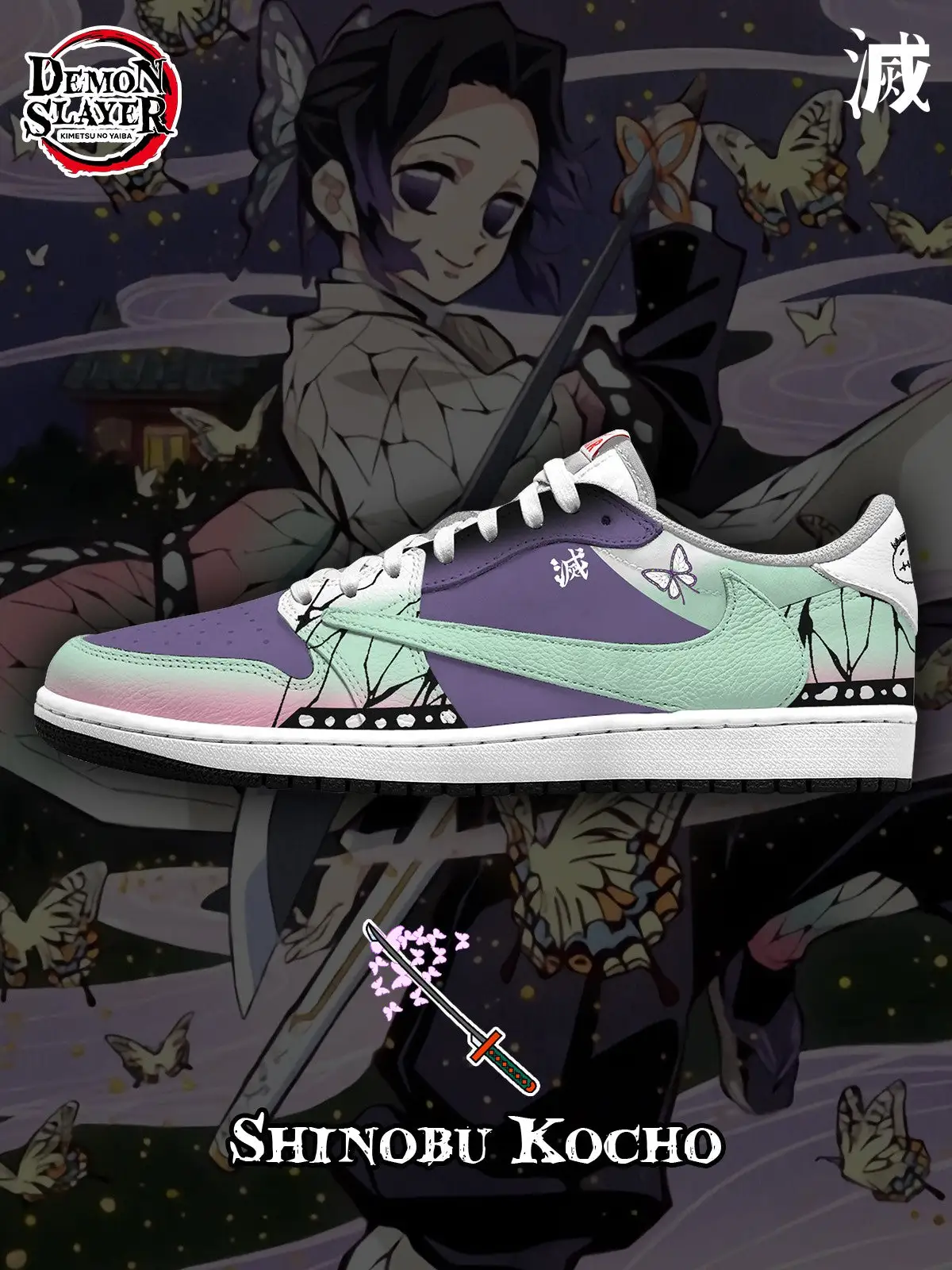 Shinobu Kocho V.1 Custom TS Low Sneakers
