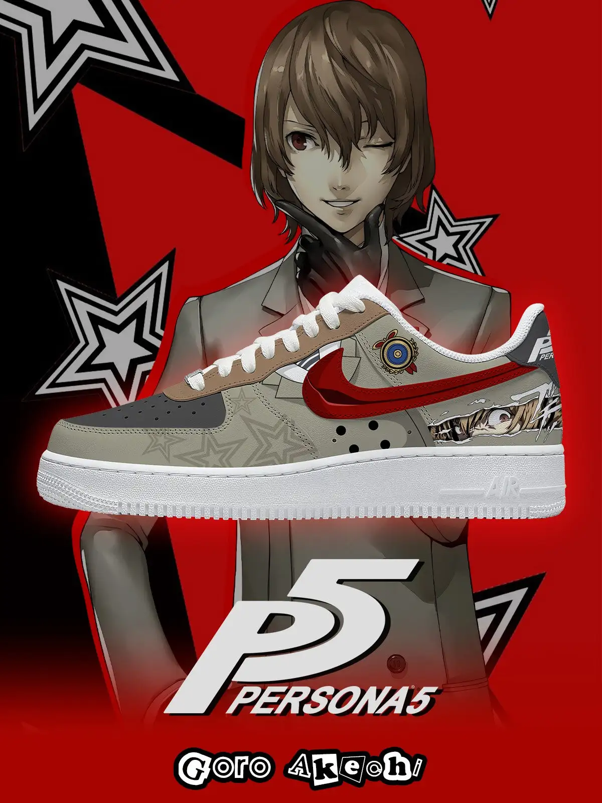 Goro Akechi V.1 Custom Sneakers