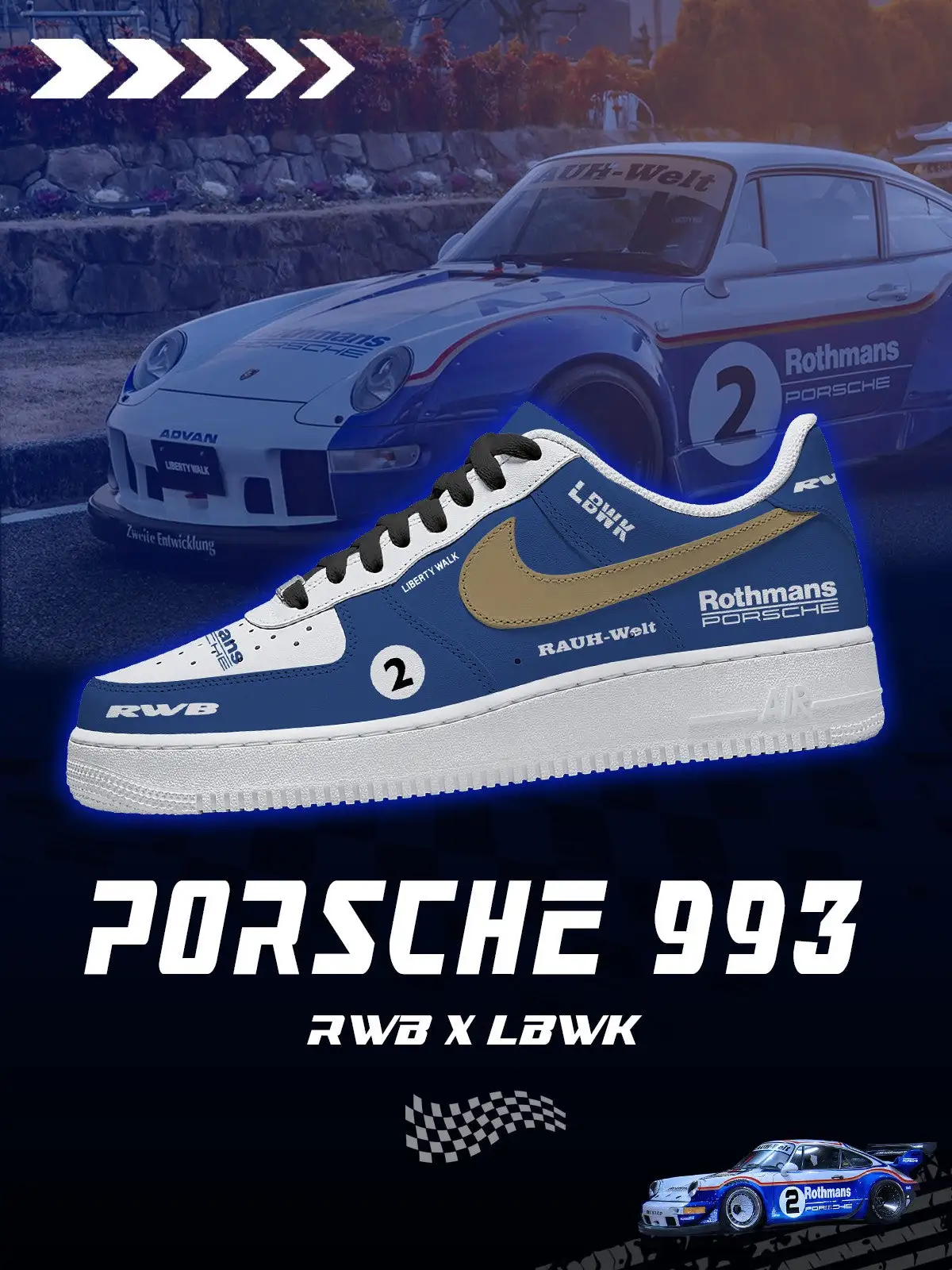 993 RWB x LBWK V.1 Custom Sneakers