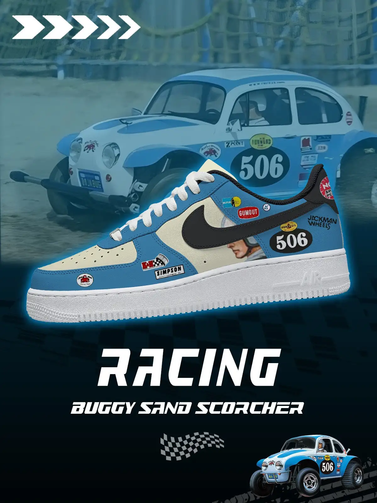 Racing Buggy Sand Scorcher V.1 Custom Sneakers
