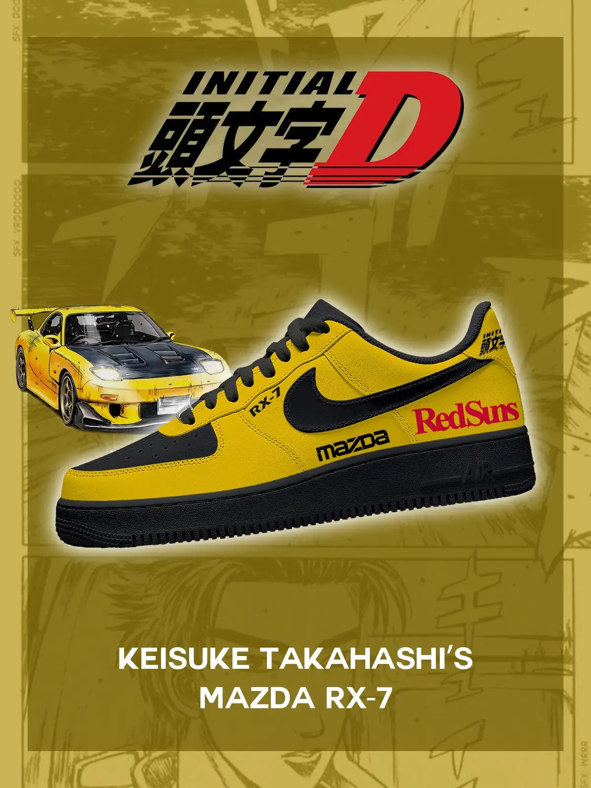 Keisuke Takahashi RX-7 FC3S V.4 Custom Sneakers