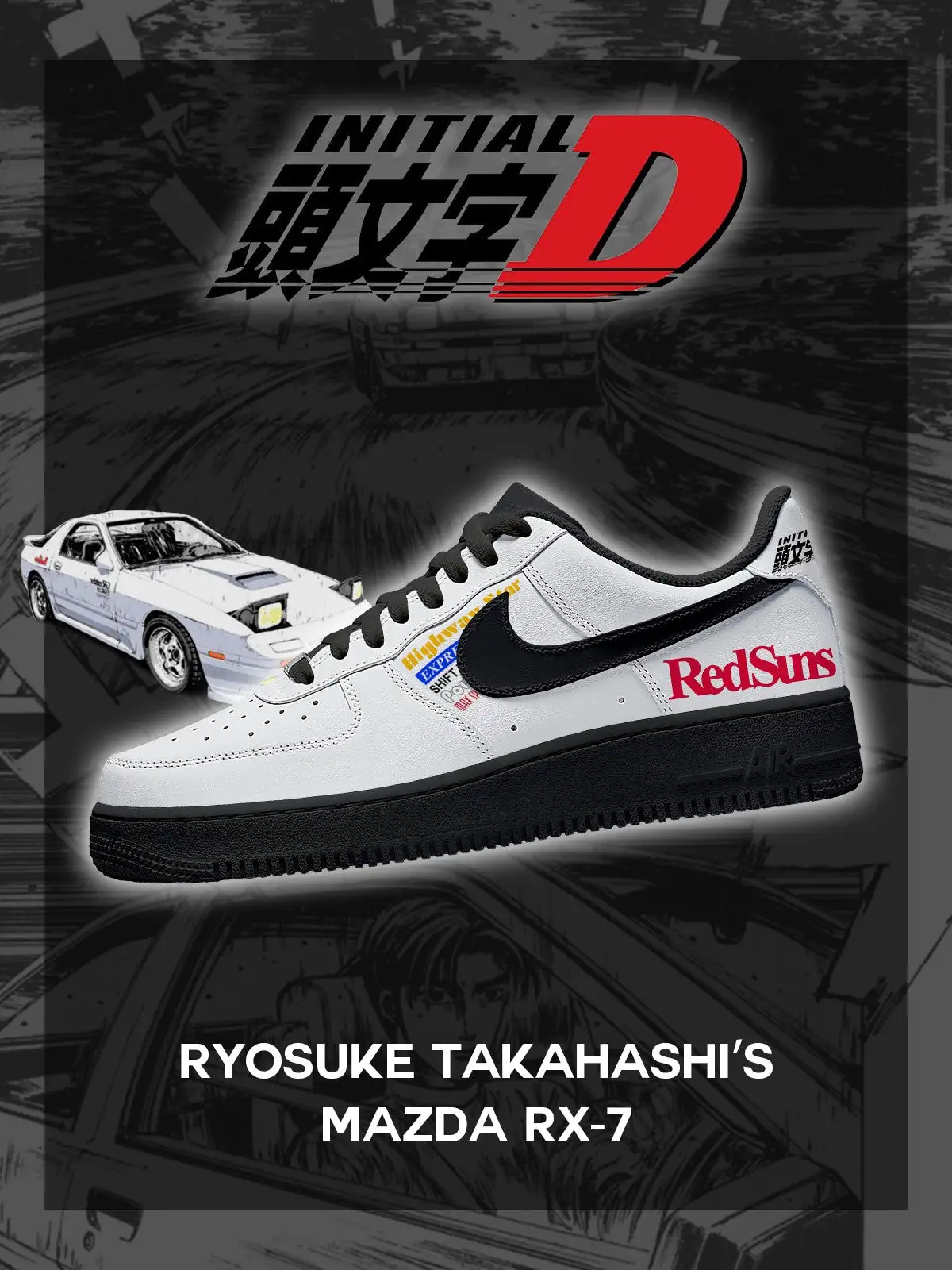 Keisuke Takahashi RX-7 FC3S V.5 Custom Sneakers