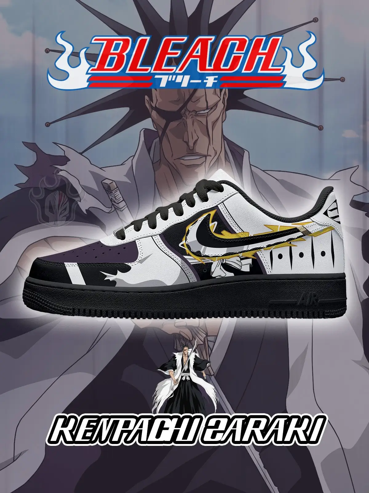 Kenpachi Zaraki V.2 Custom Sneakers