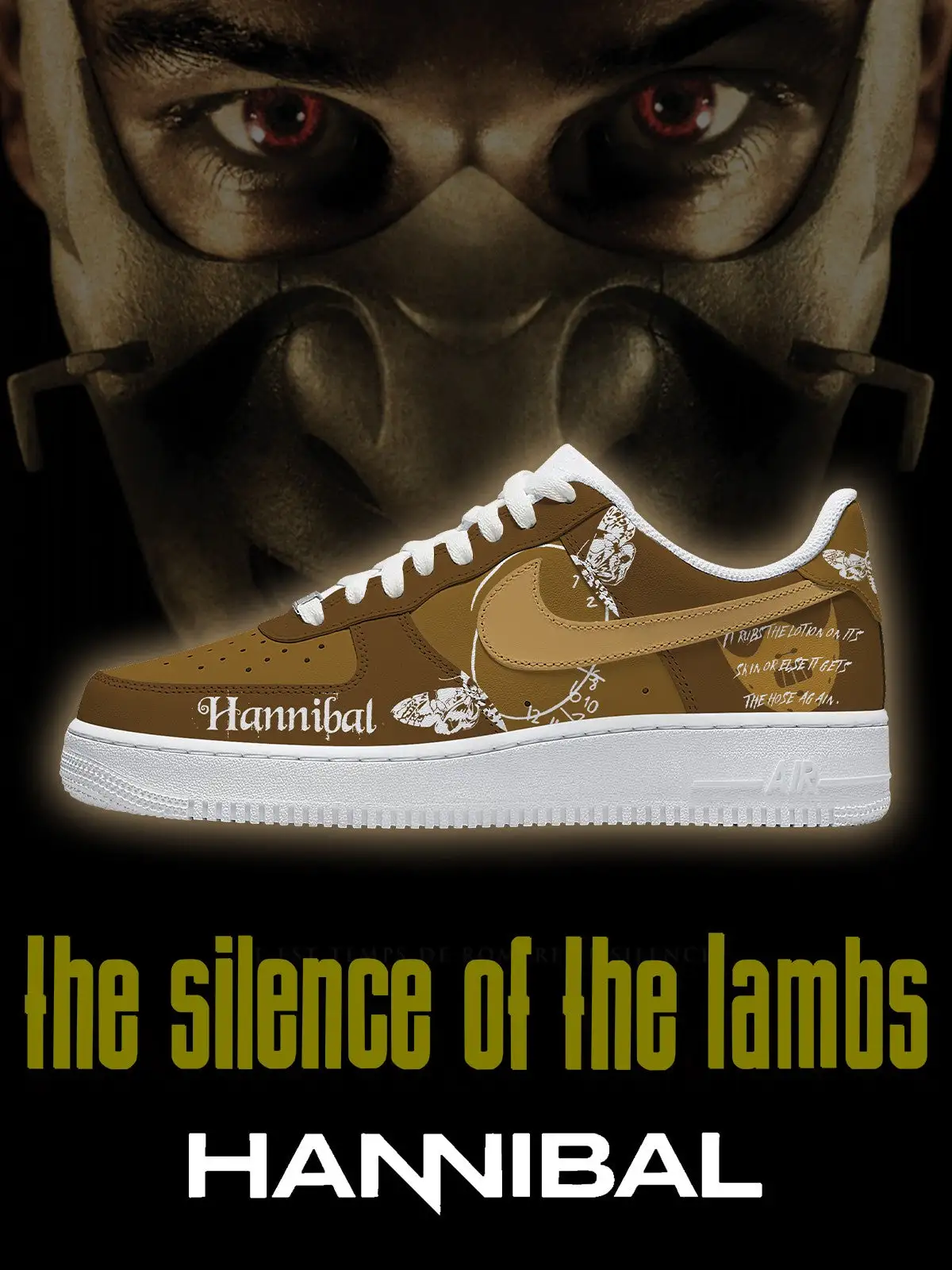 Hannibal Lecter V.2 Custom Sneakers