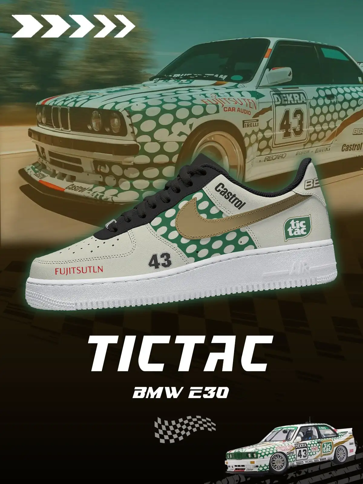 E30 LTO DTM TicTac V.1 Custom Sneakers
