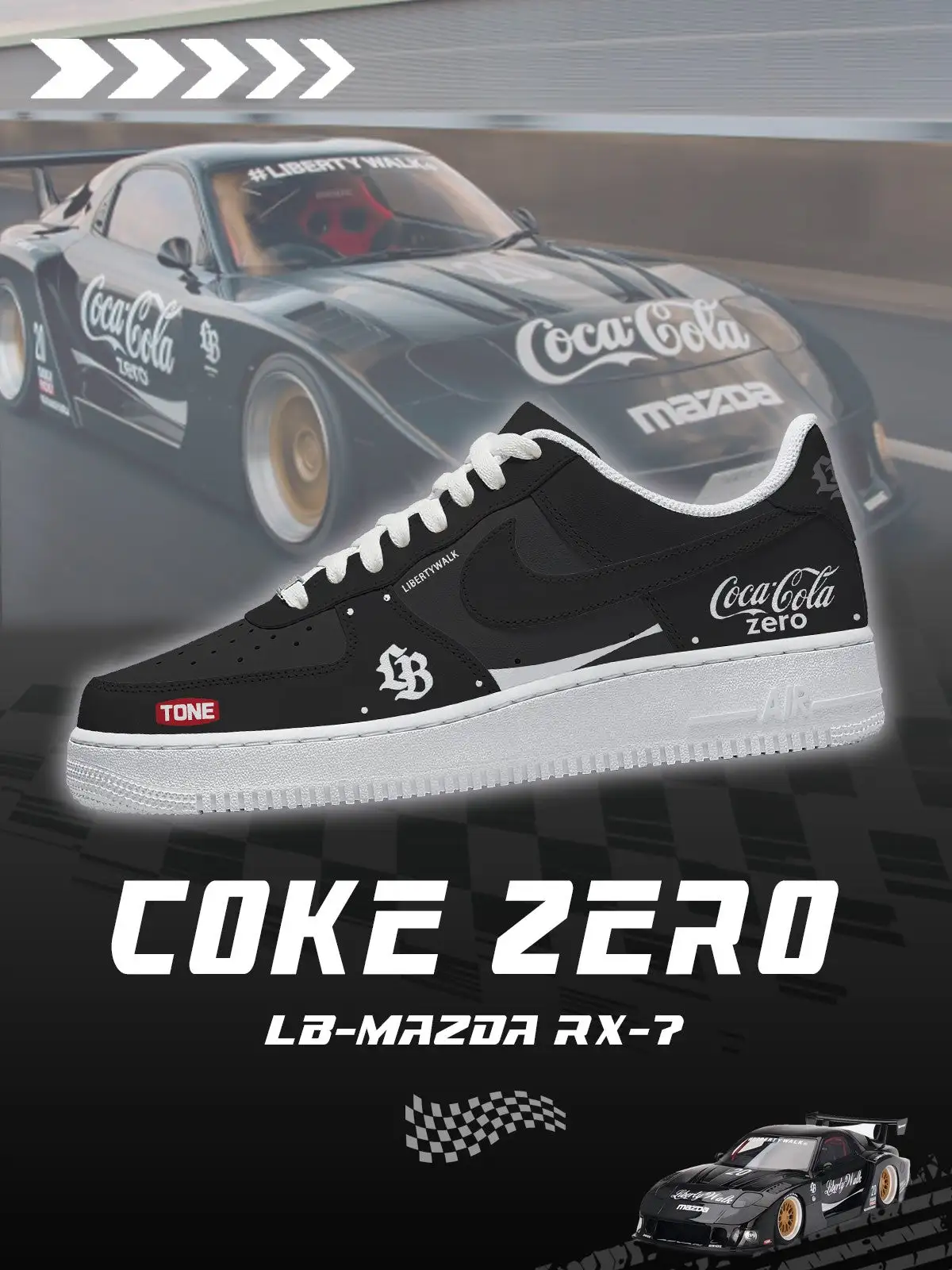 LB RX-7 Coke Zero V.1 Custom Sneakers