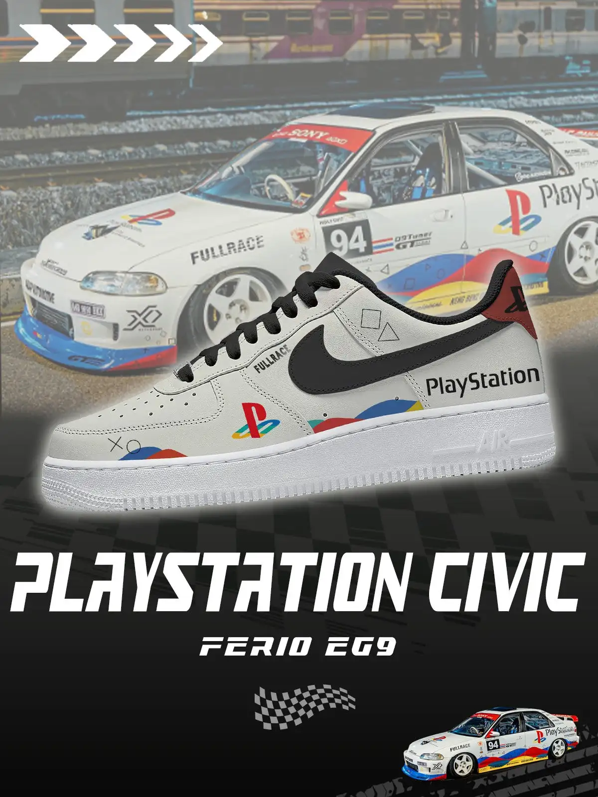 Civic Ferio EG9 V.1 Custom Sneakers