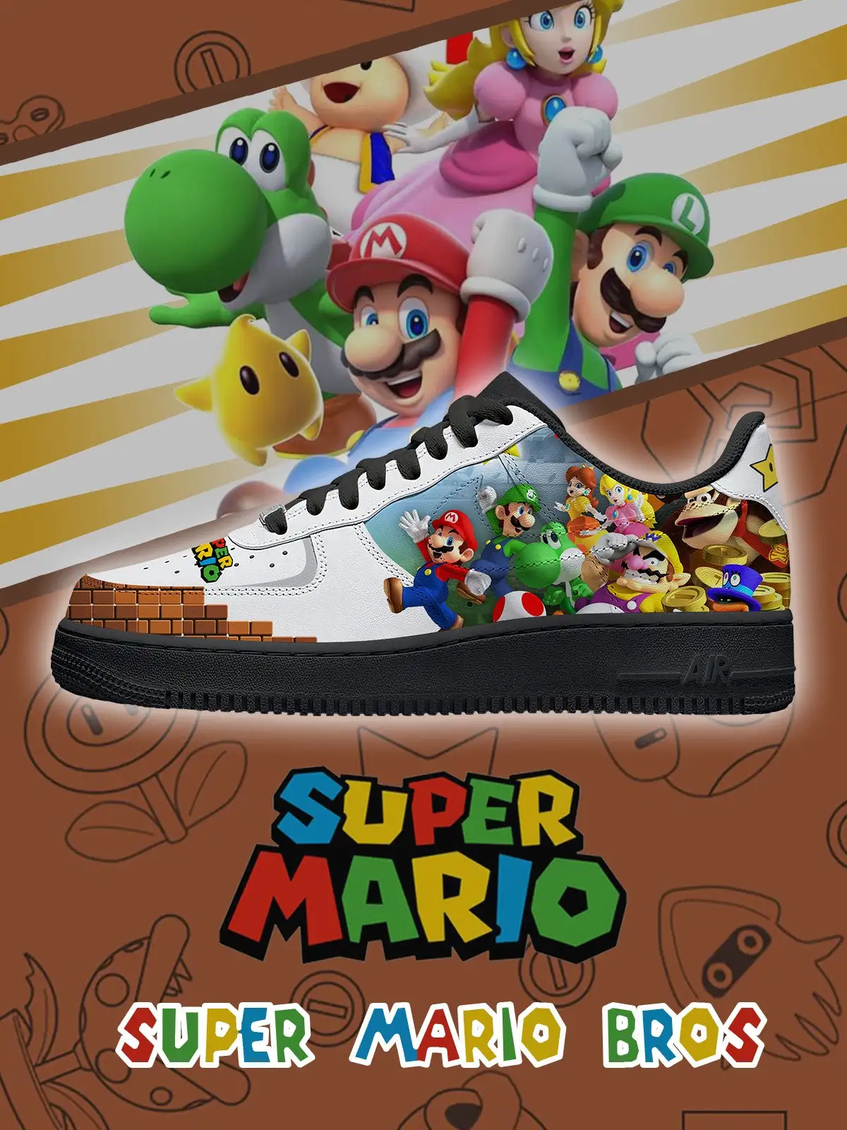 Mario Team V.3 Custom Sneakers
