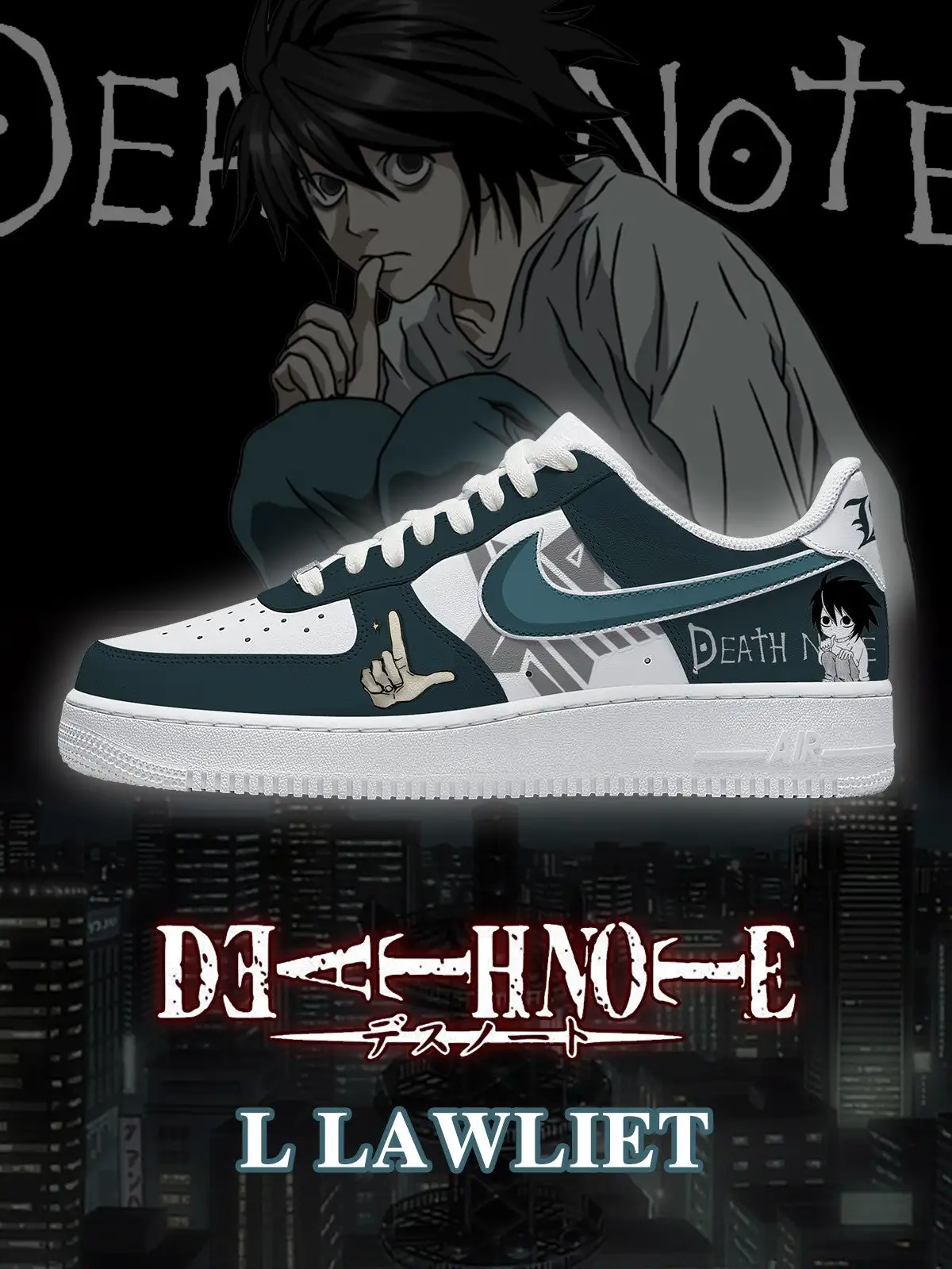 L Lawliet V.1 Custom Sneakers