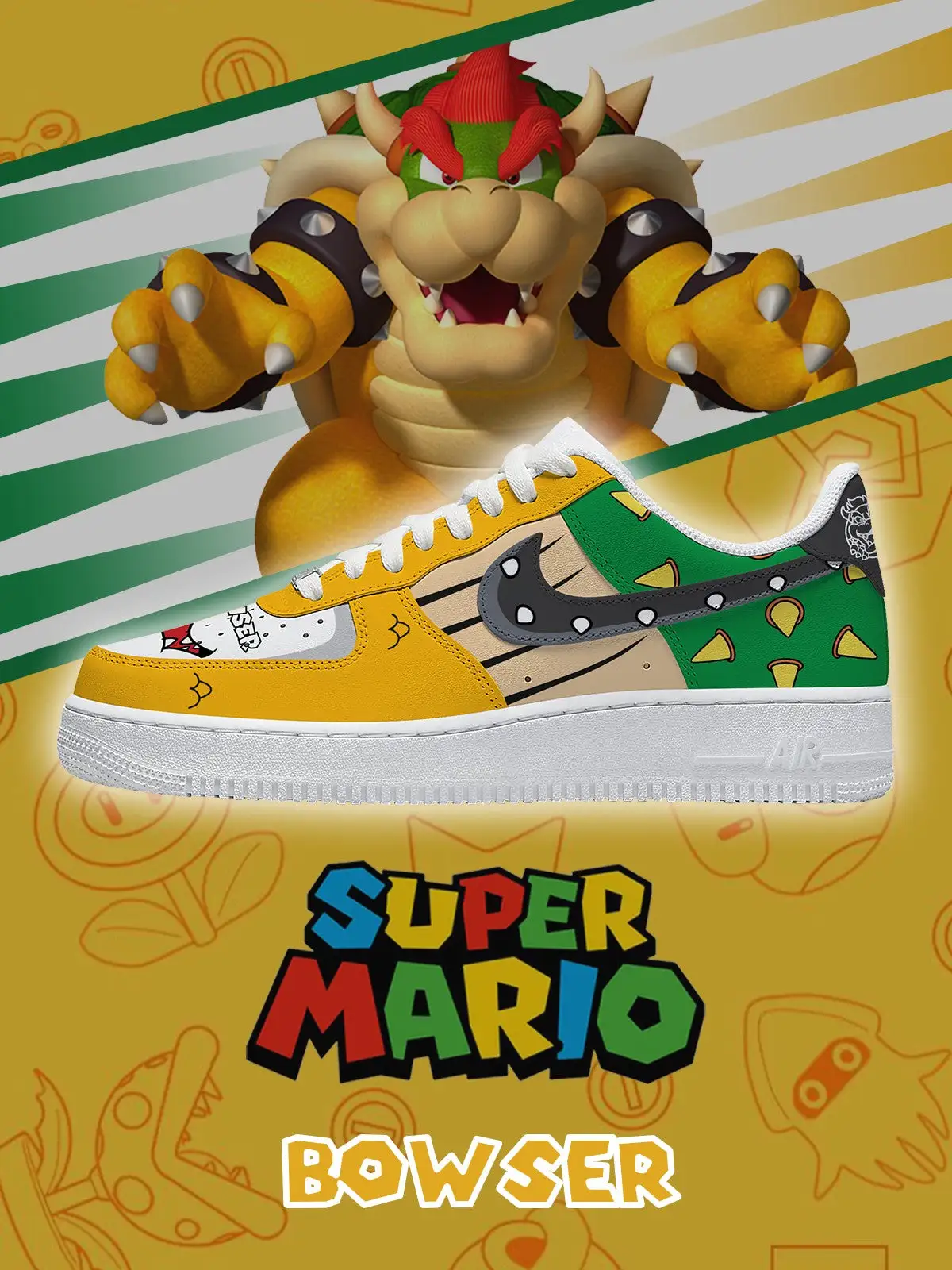King Bowser Koopa V.2 Custom Sneakers