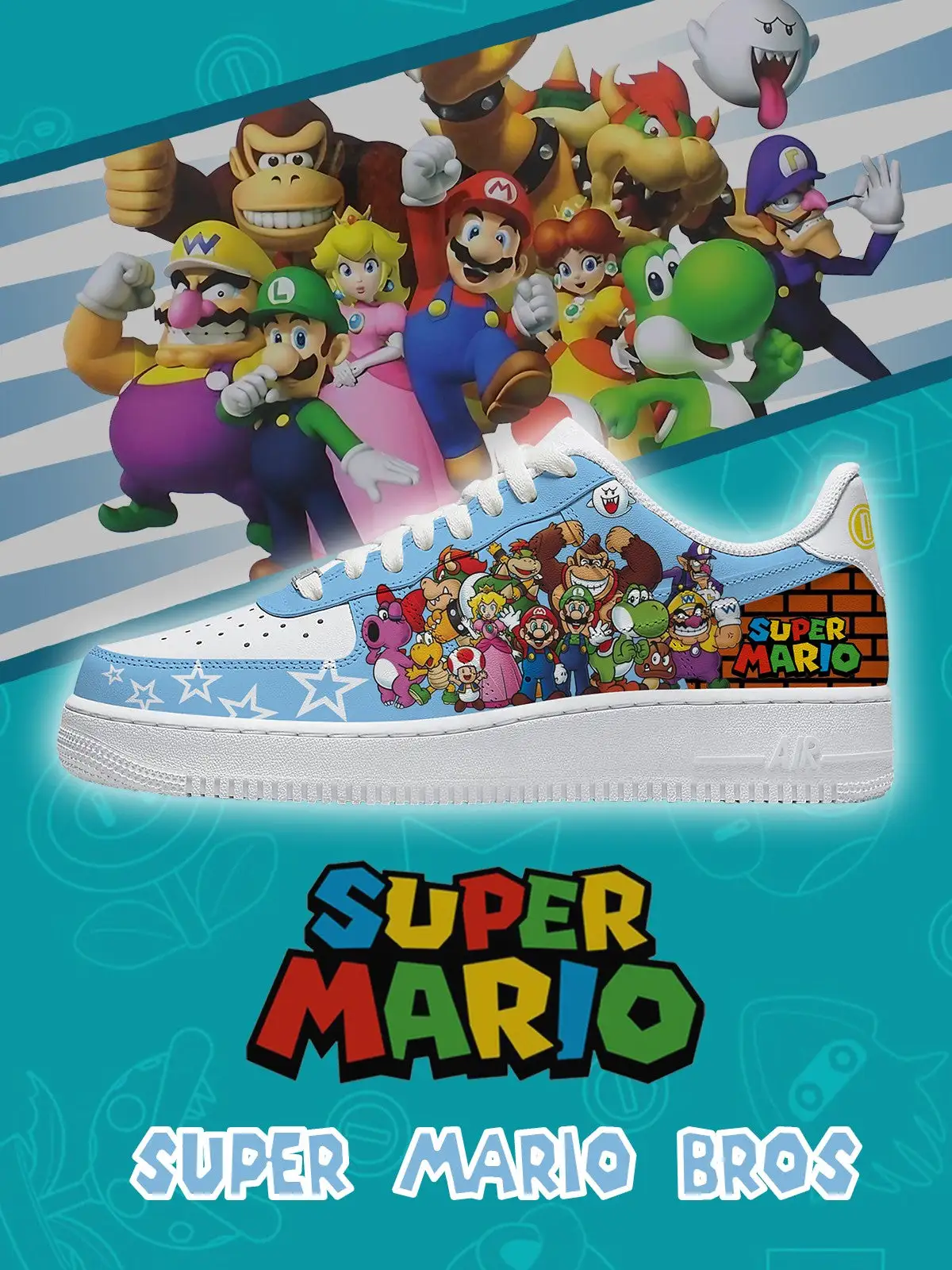 Mario Team V.2 Custom Sneakers