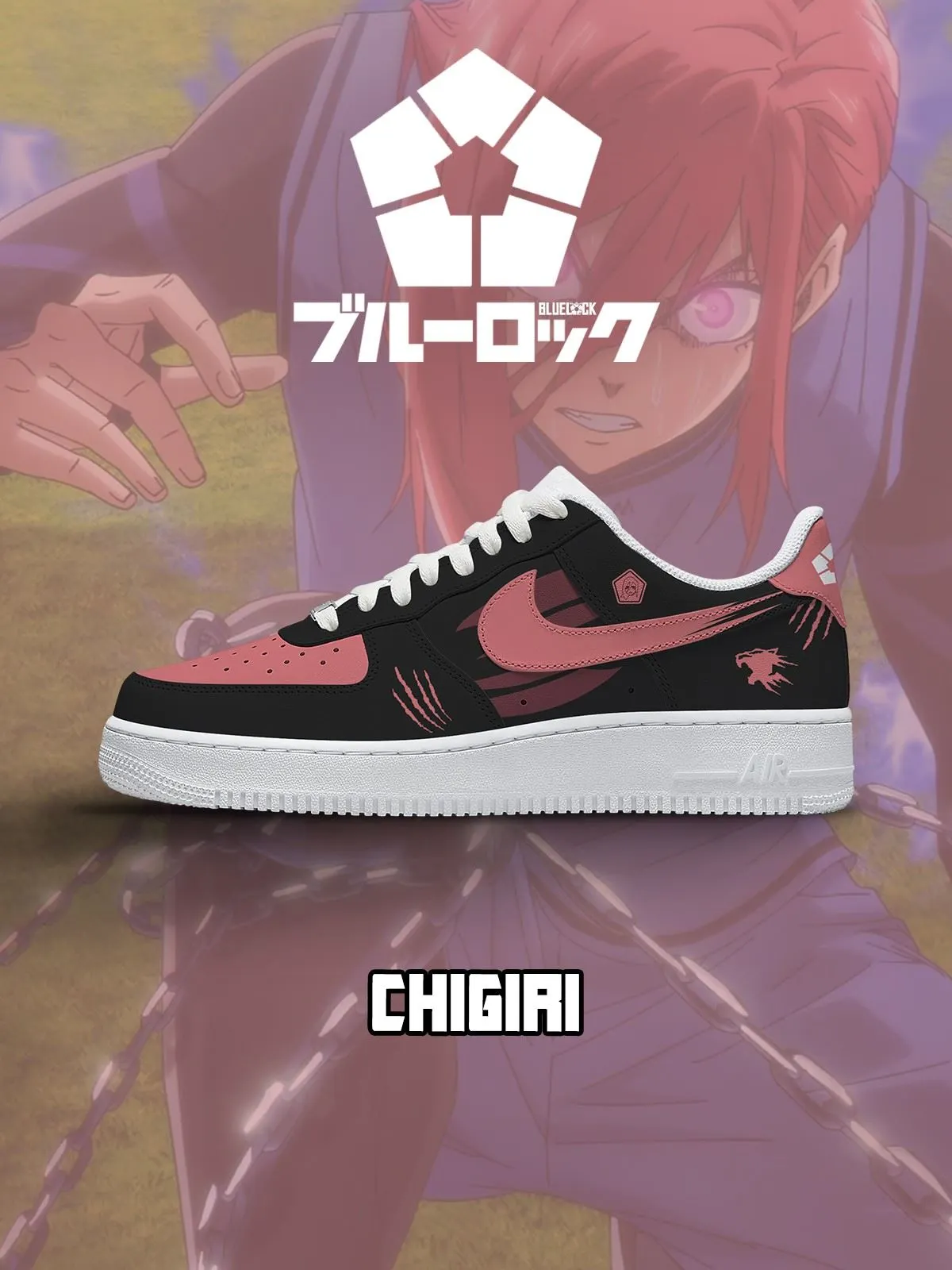 Hyoma Chigiri No.1 Custom Sneakers