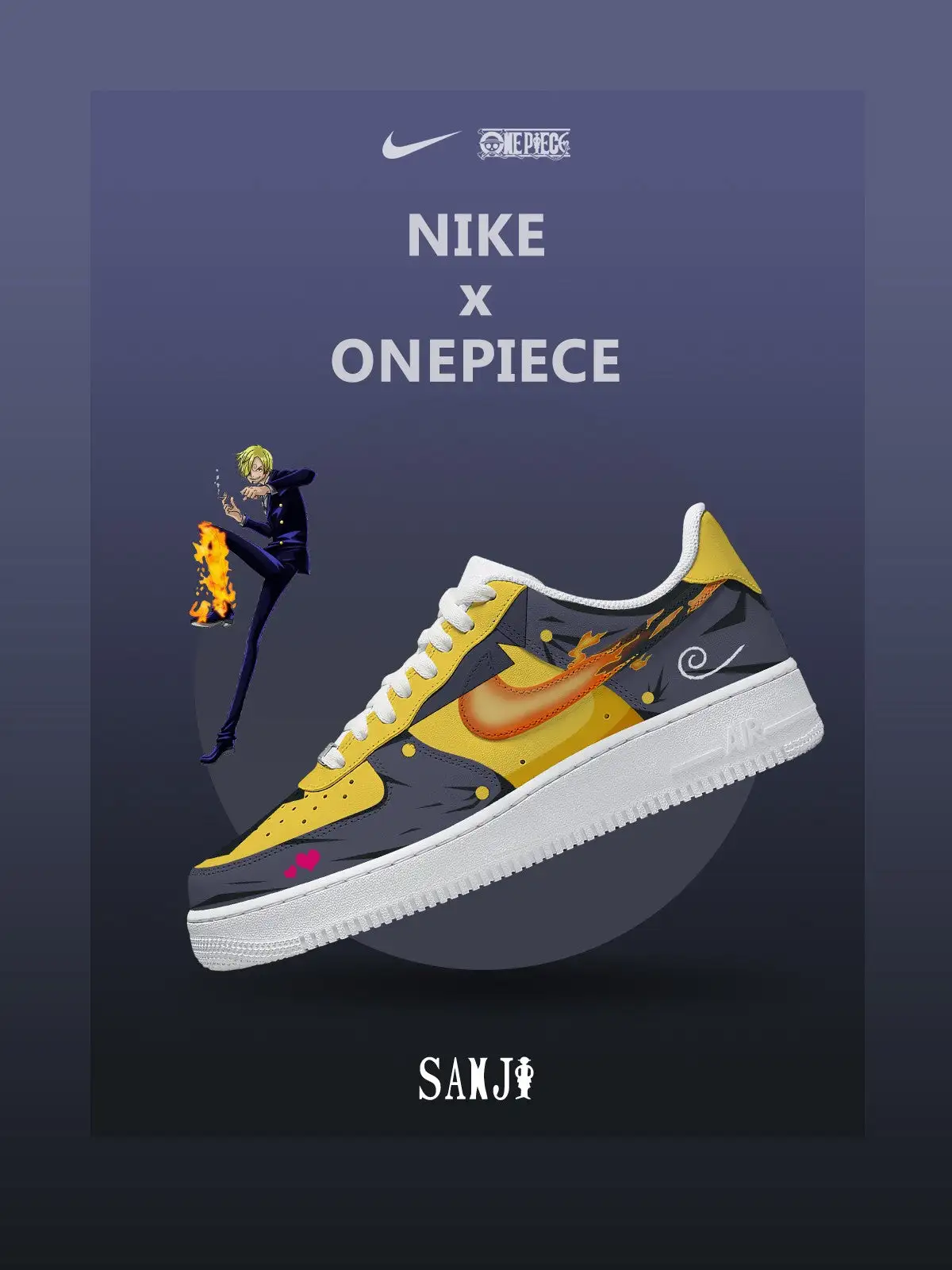 Black Leg Sanji V.3 Custom Sneakers
