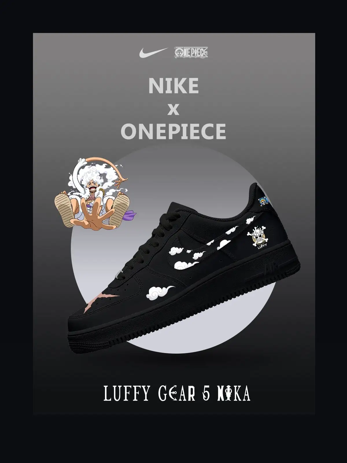Luffy Gear 5 Nika V.1 Custom Sneakers