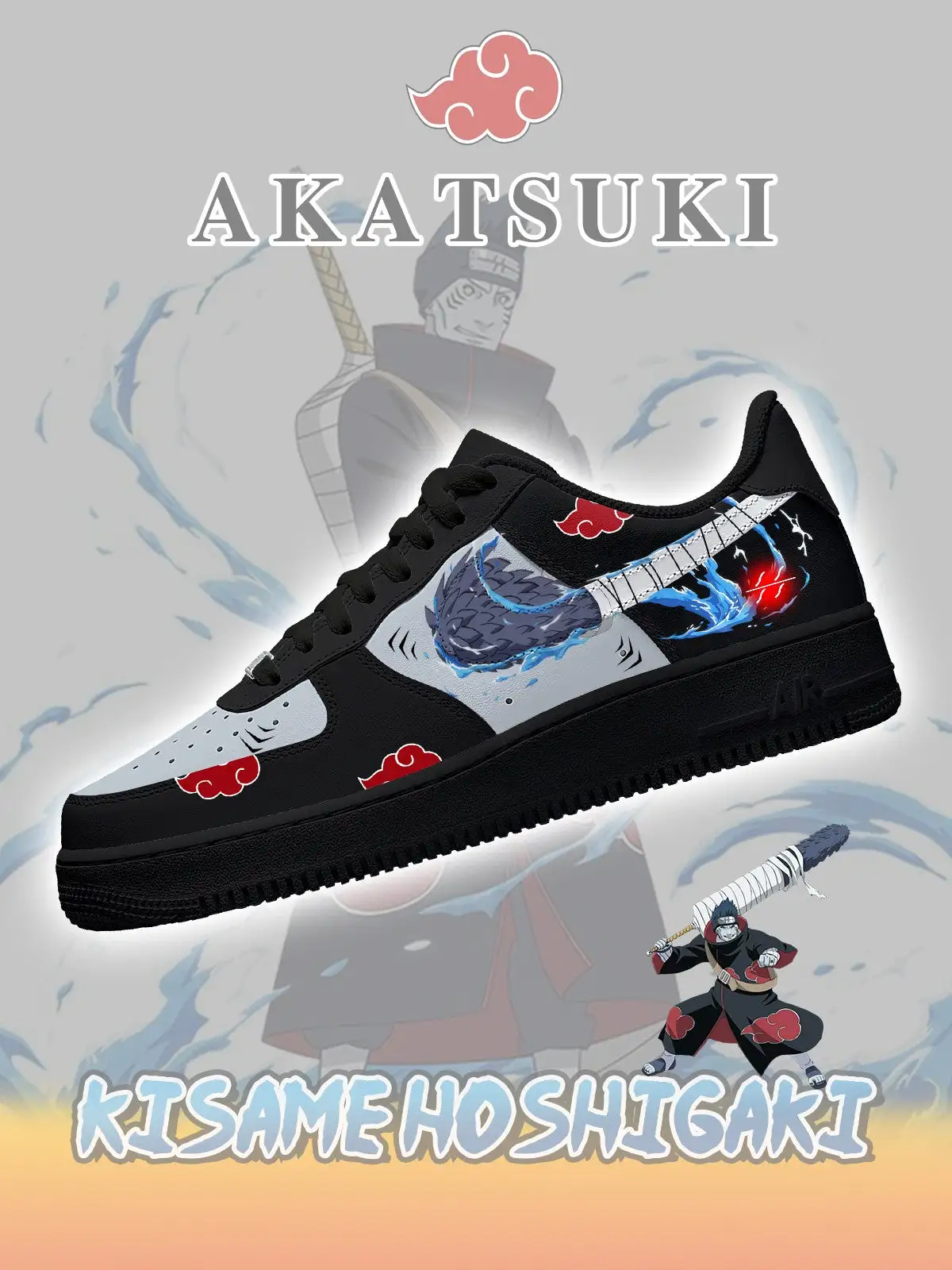 Akatsuki Kisame Hoshigaki No.3 Custom Sneakers