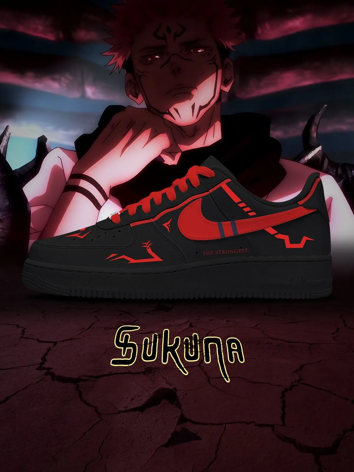 Ryomen Sukuna No.1 Custom Sneakers