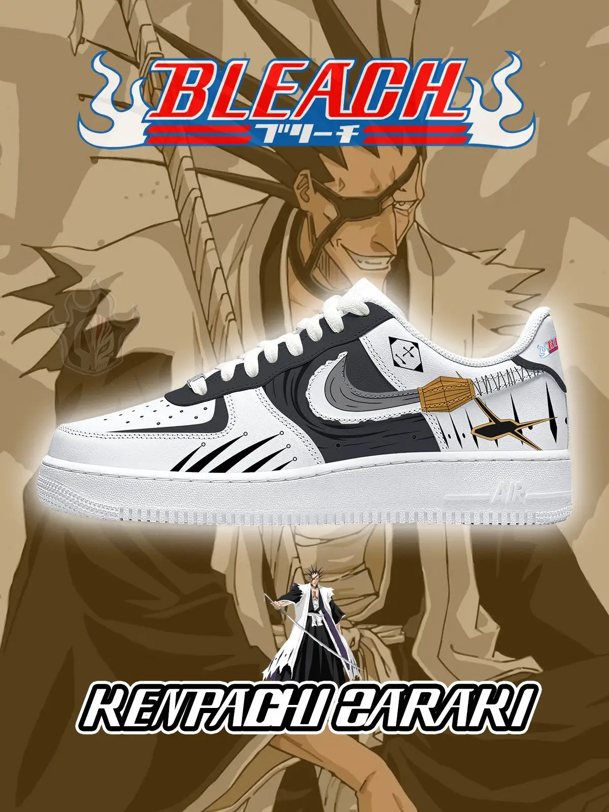 Kenpachi Zaraki V.1 Custom Sneakers