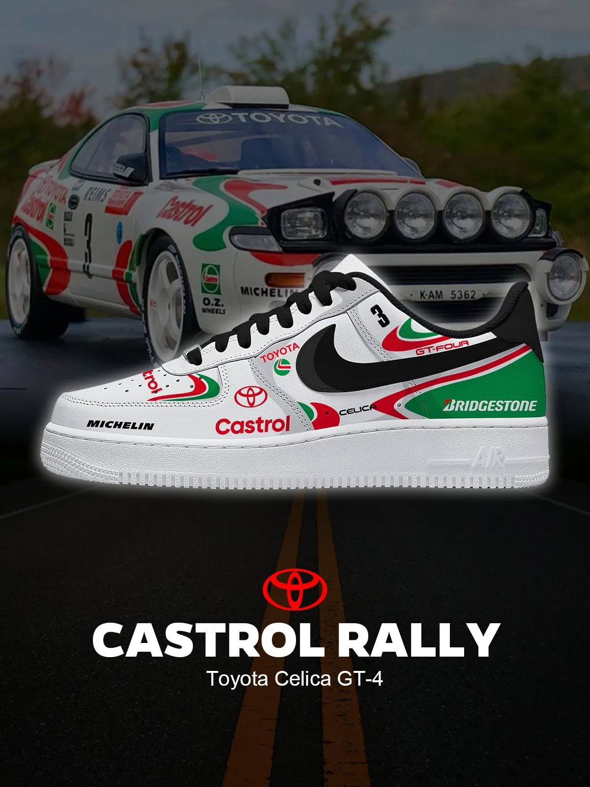 Rally Celica GT-4 Custom Sneakers