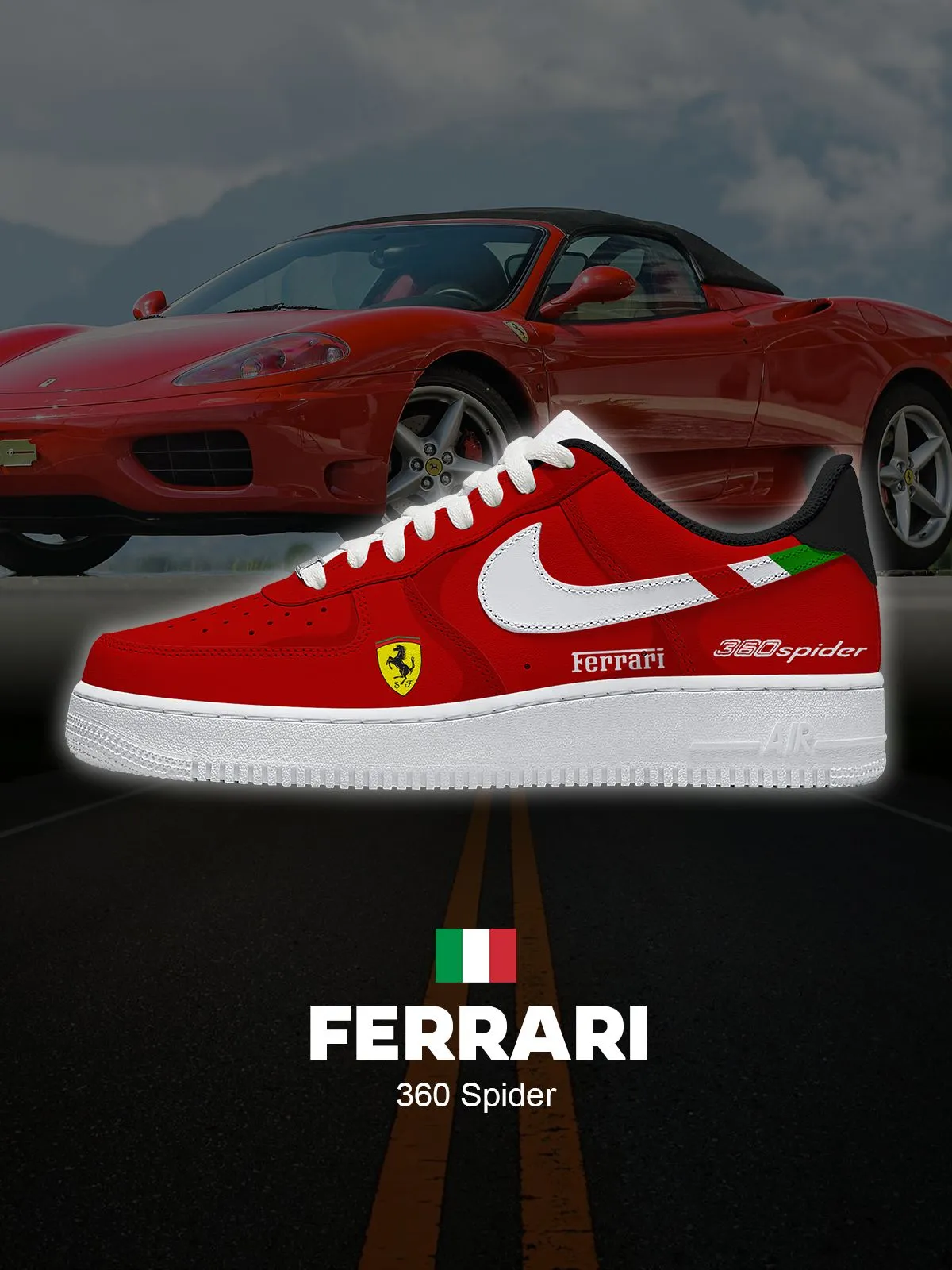 F 360 Spider Custom Sneakers
