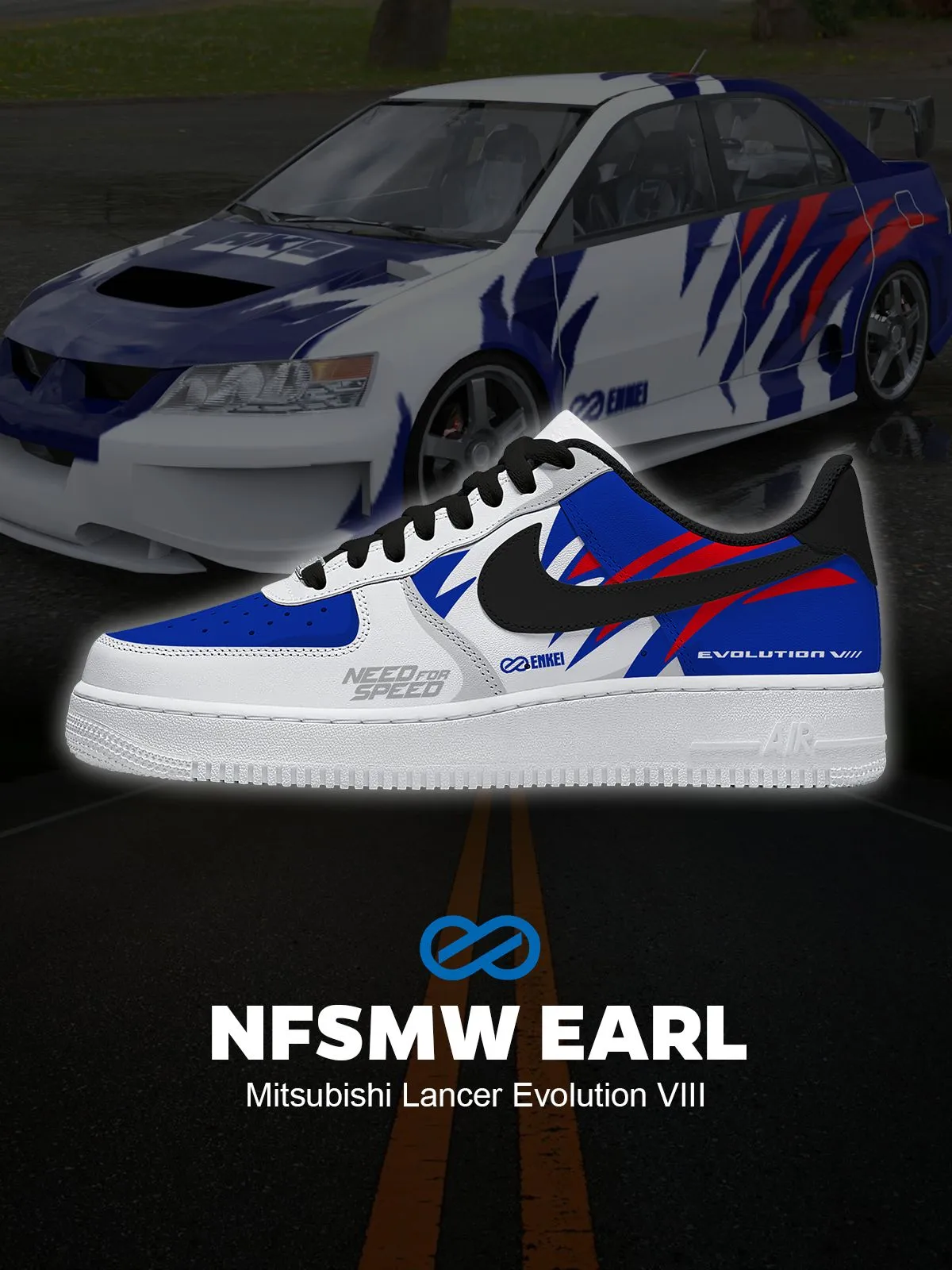 Earl Lancer Evolution VIII Custom Sneakers