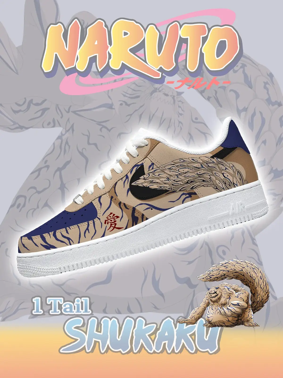 One-Tail Shukaku Custom Sneakers