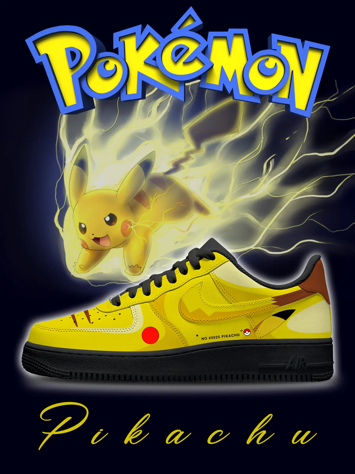No.0025 Pikachu Custom Sneakers