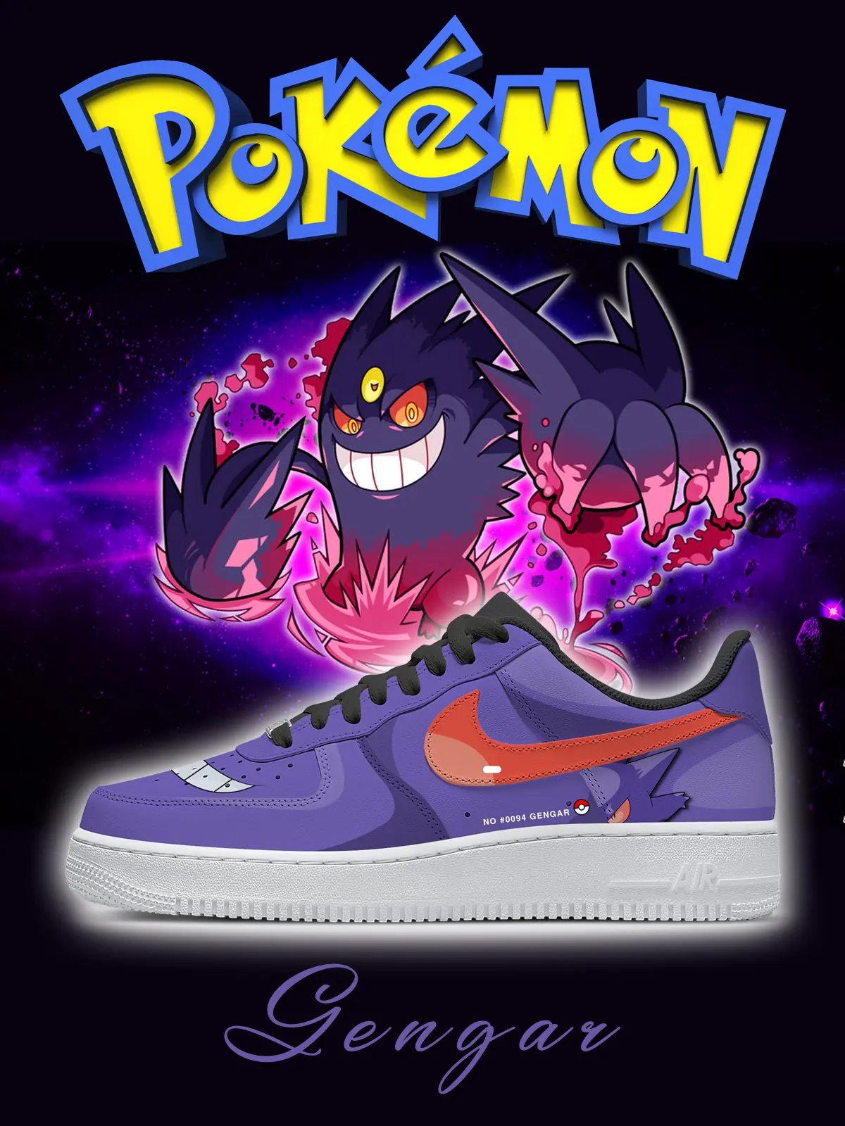 No.0094 Gengar Style 1 Custom Sneakers