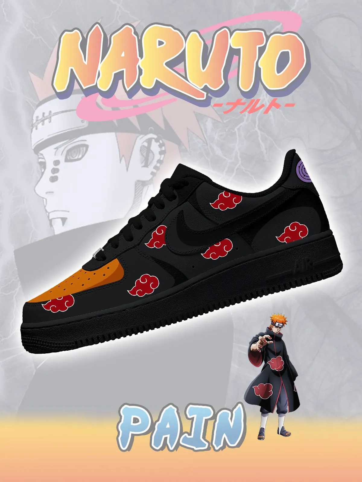 Akatsuki Pain No.2 Custom Sneakers