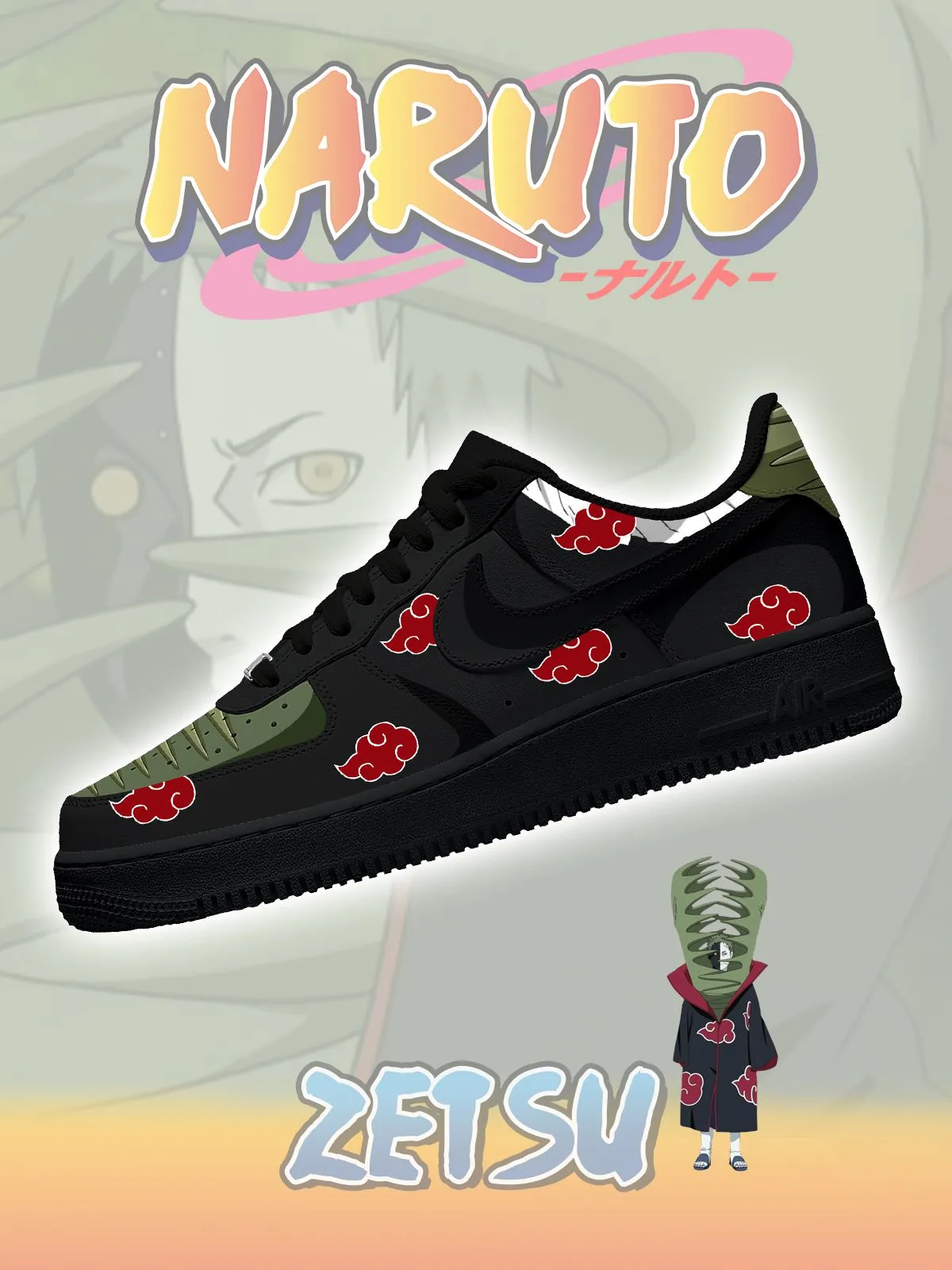 Akatsuki Zetsu No.1 Custom Sneakers