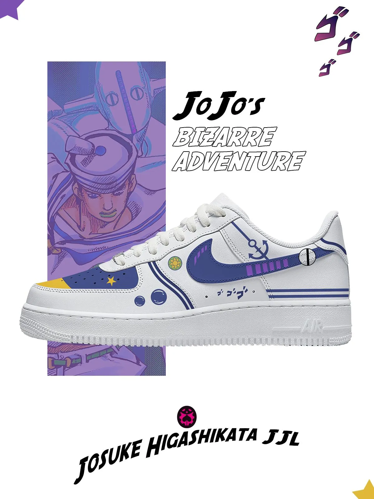 Josuke Higashikata JJL Custom Sneakers