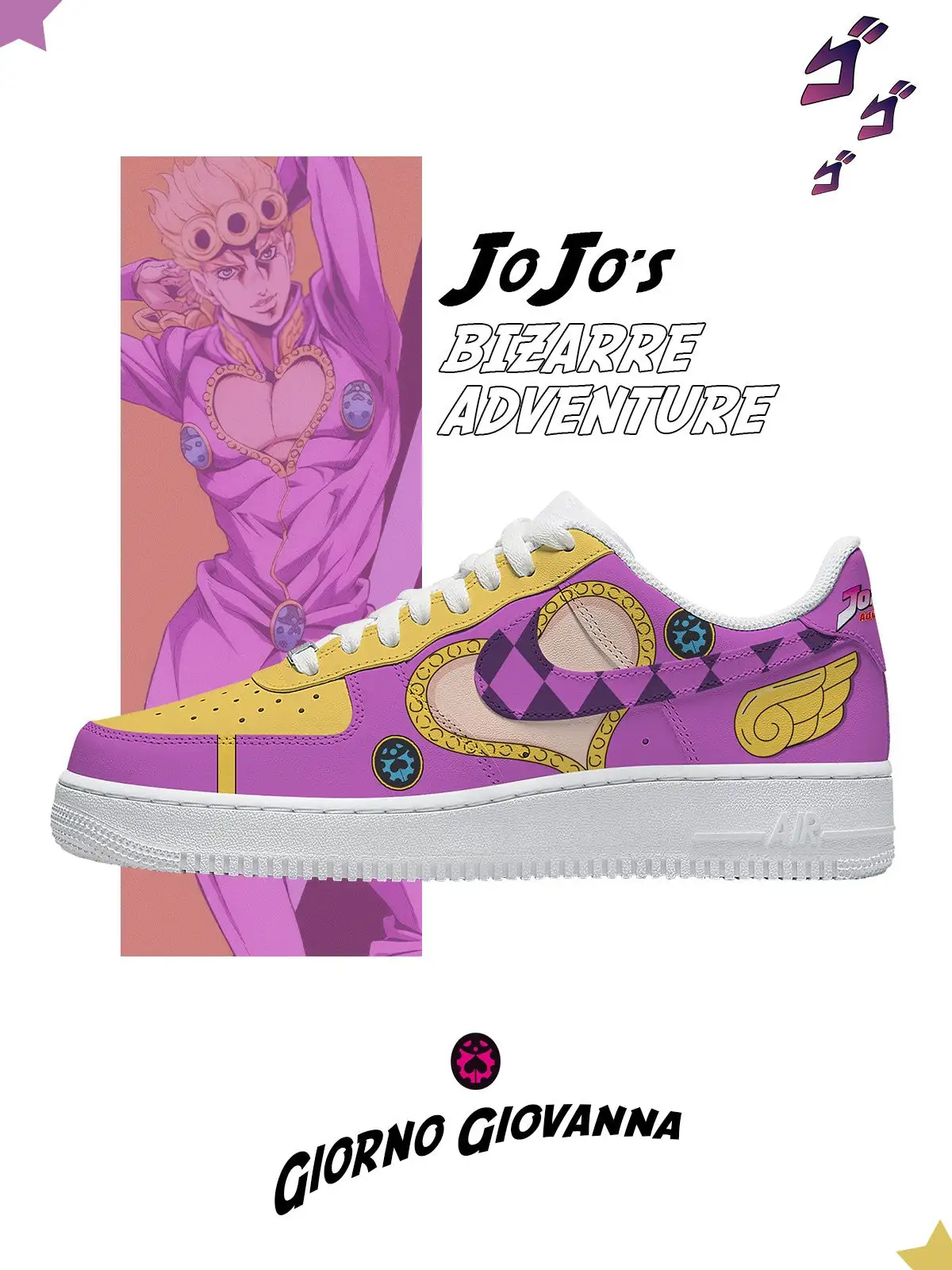 Giorno Giovanna V.2 Custom Sneakers