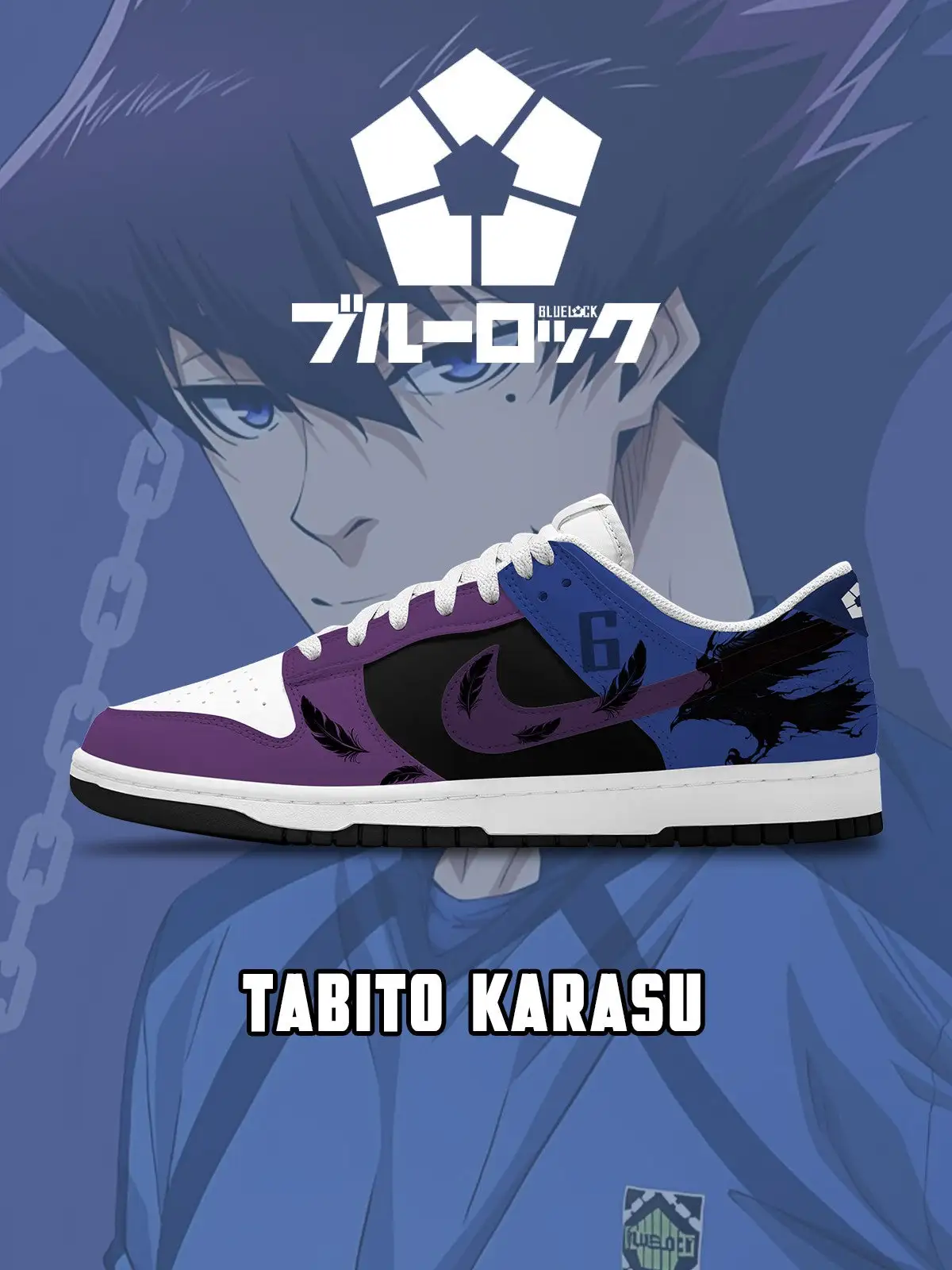Tabito Karasu V.6 Custom Court-Low Sneakers