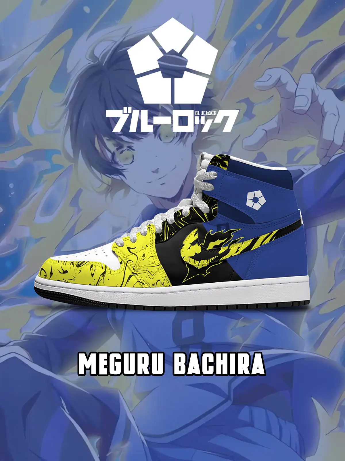 Meguru Bachira V.6 Custom High-Top Sneakers
