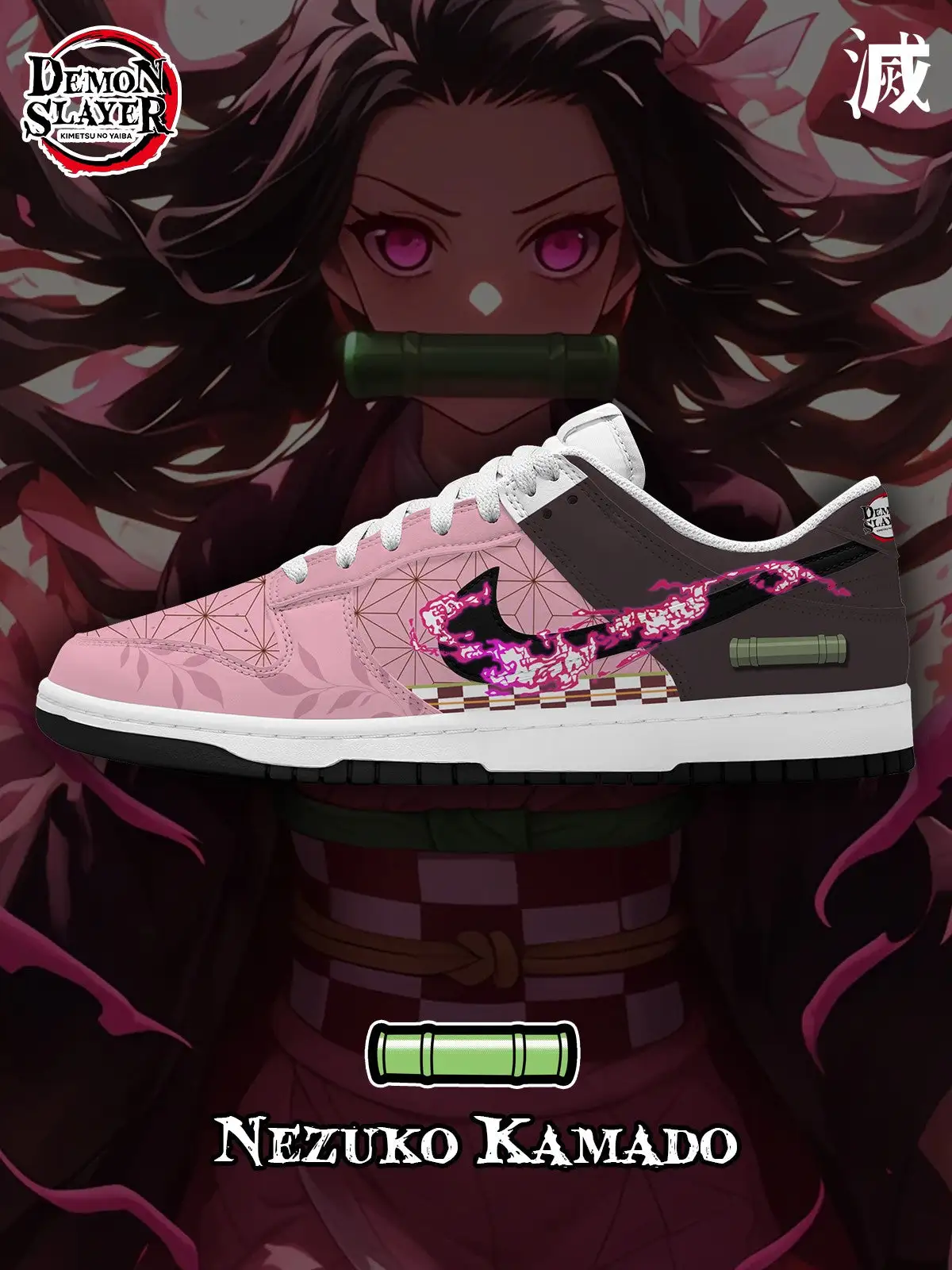 Nezuko V.5 Custom Court-Low Sneakers