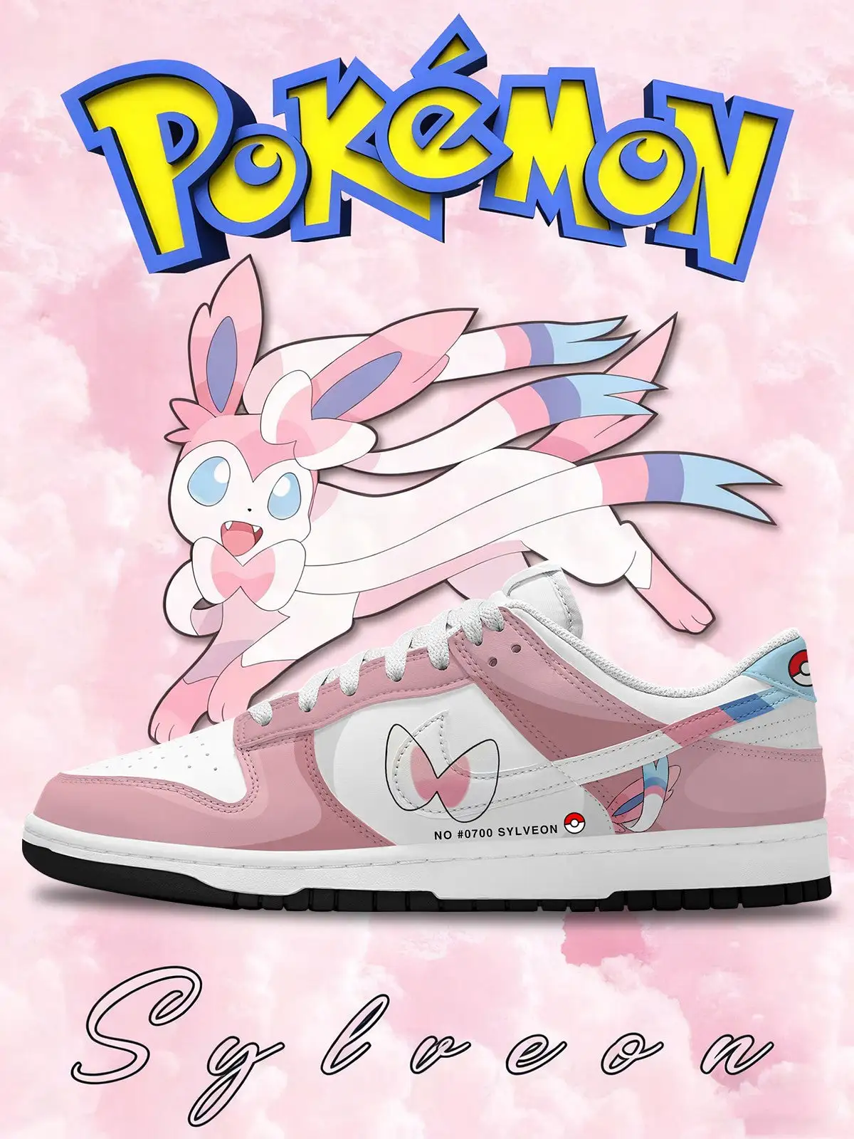 Sylveon V.1 Custom Court-Low Sneakers