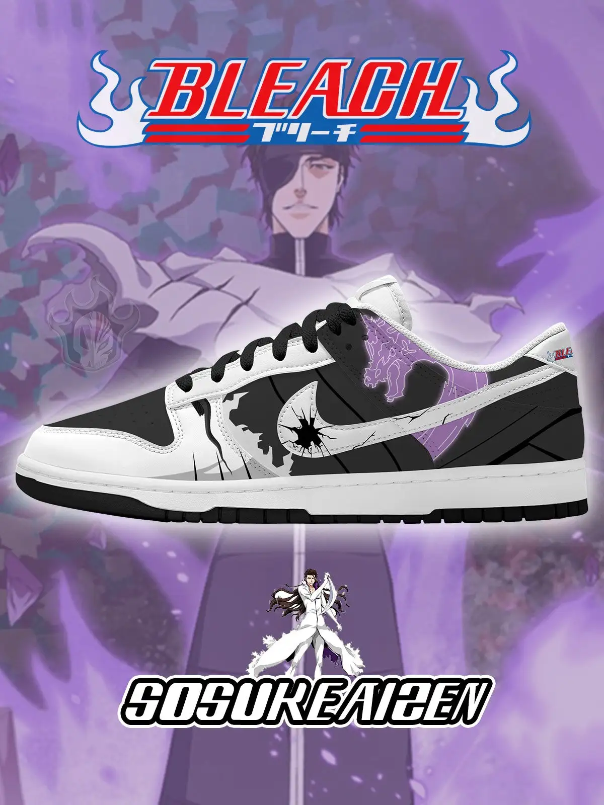 Sosuke Aizen V.1 Custom Court-Low Sneakers