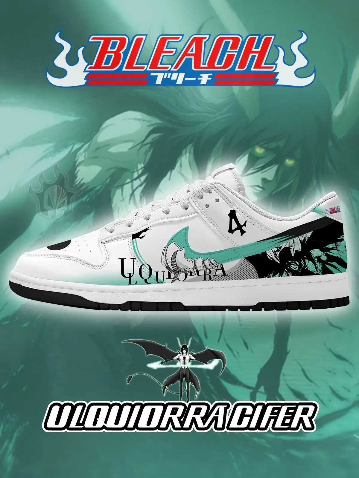 Ulquiorra Cifer V.1 Custom Court-Low Sneakers