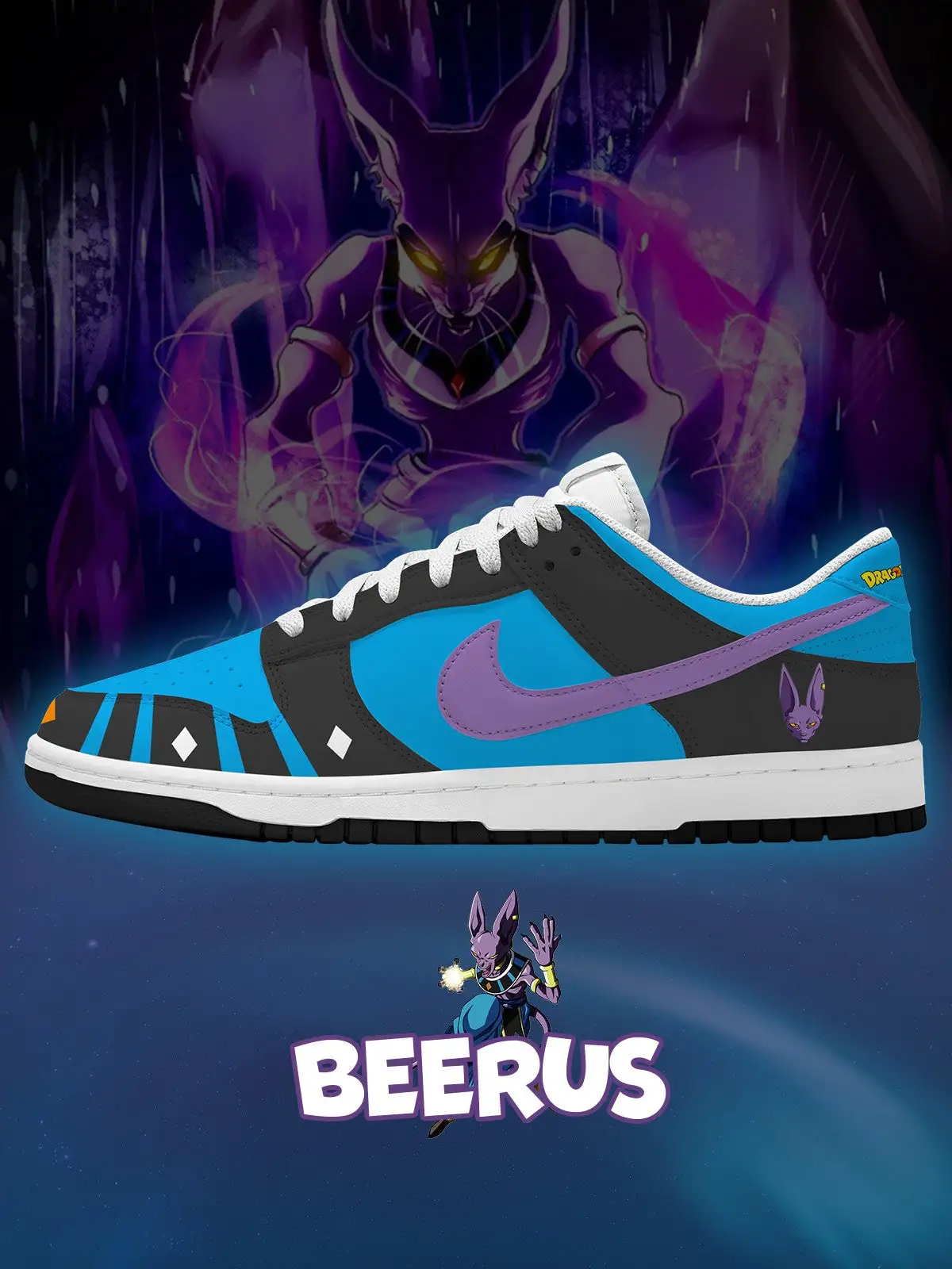 Beerus V.1 Custom Court-Low Sneakers
