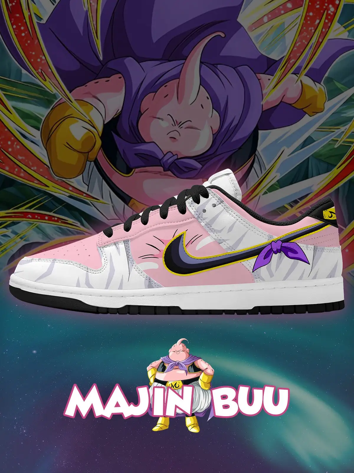 Majin Buu V.1 Custom Court-Low Sneakers
