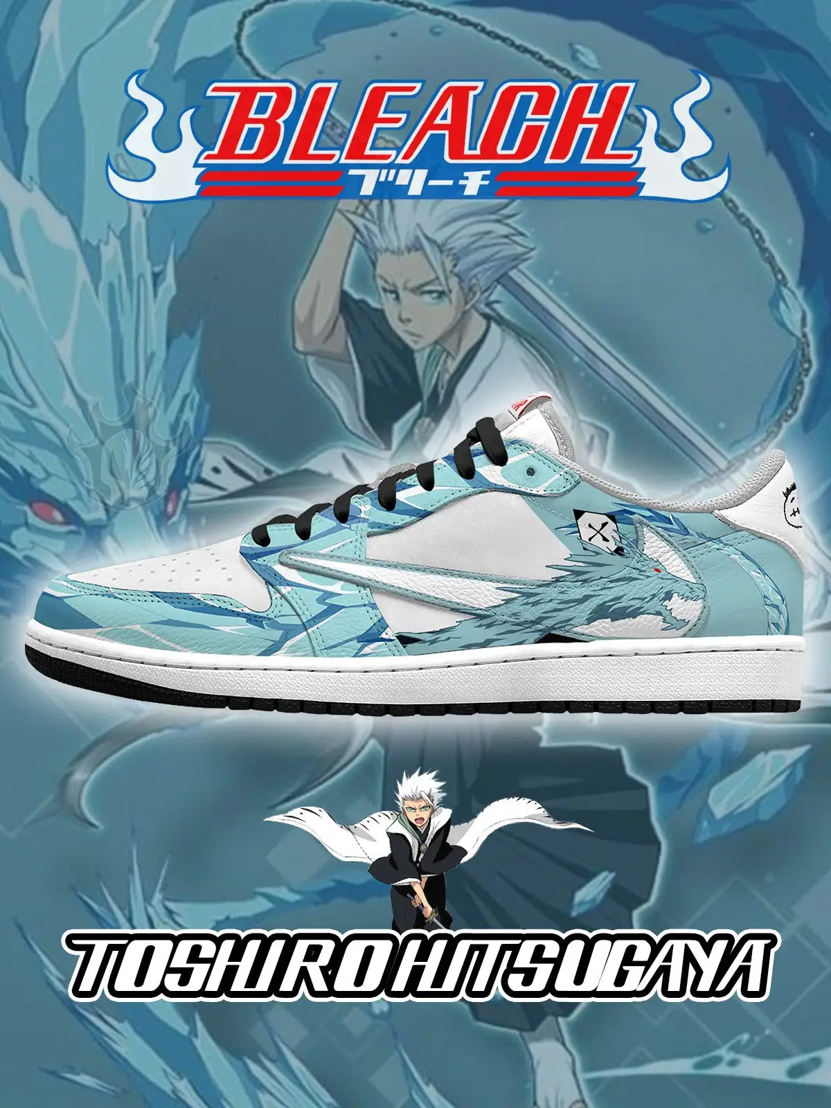 Toshiro Hitsugaya V.1 Custom TS Low Sneakers