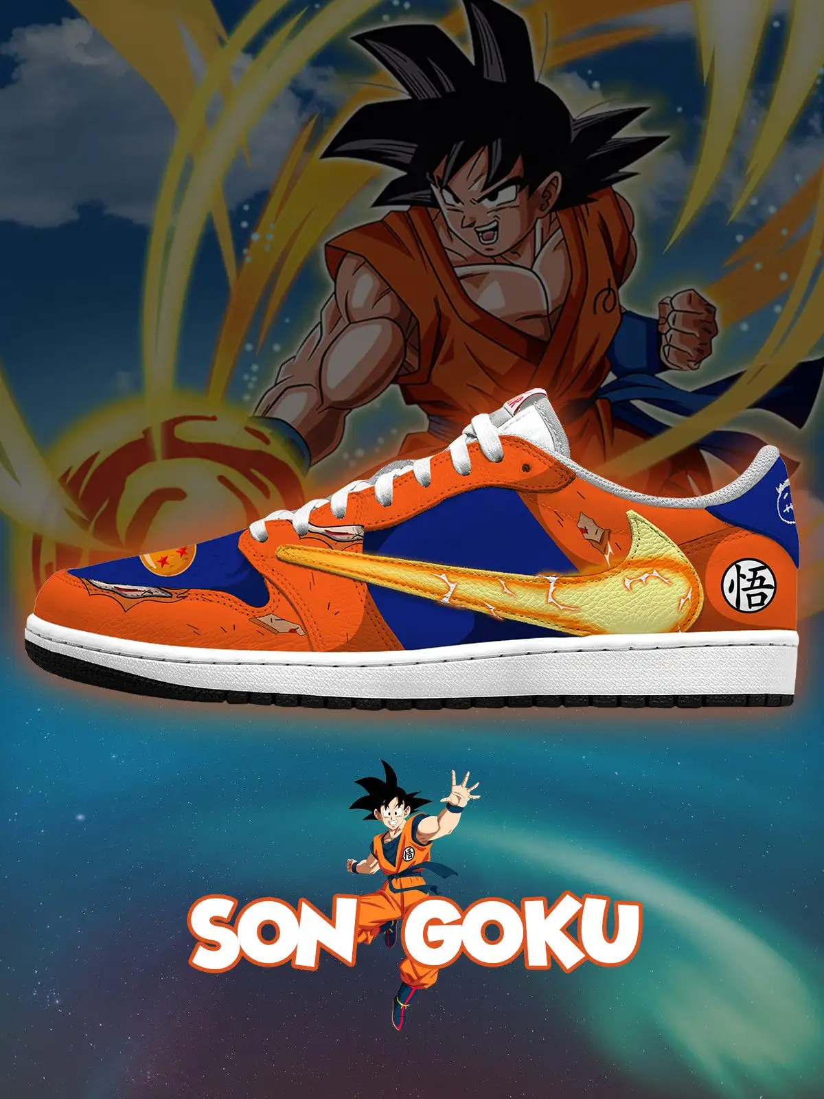 Son Goku V.3 Custom TS Low Sneakers