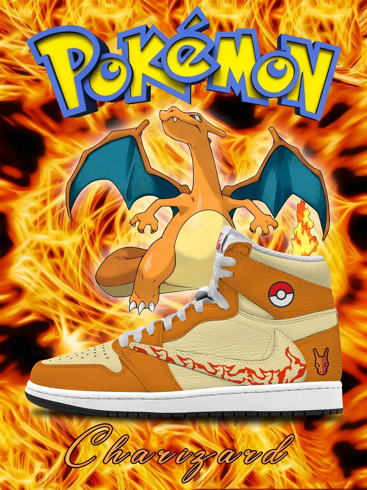 Charizard V.1 Custom TS High Sneakers
