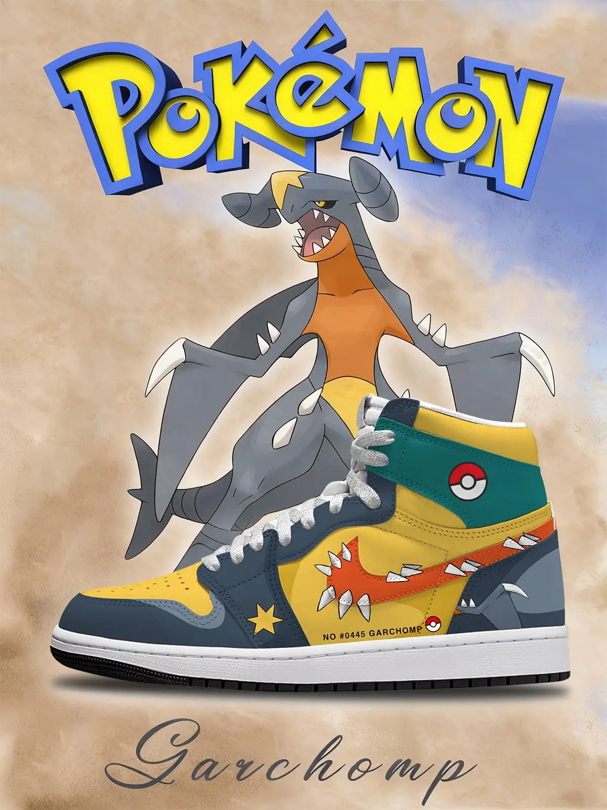 Garchomp V.1 Custom High-Top Sneakers