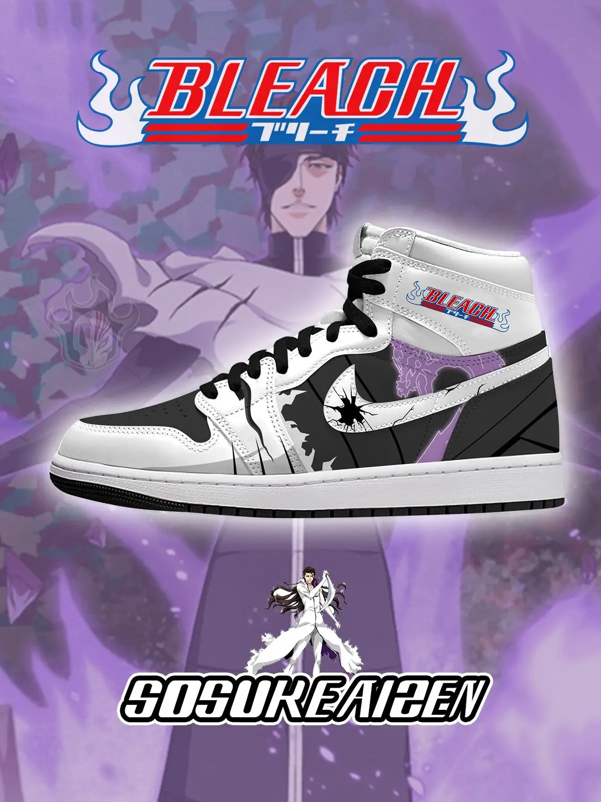 Sosuke Aizen V.1 Custom High-Top Sneakers