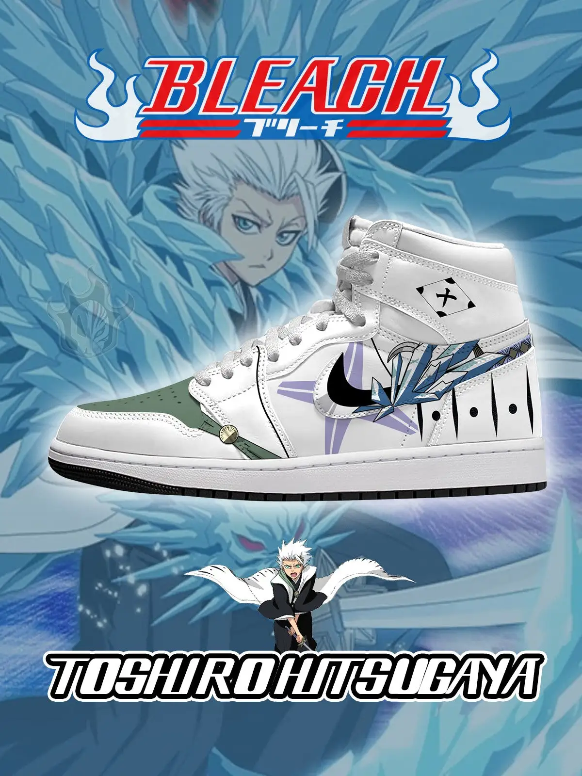 Toshiro Hitsugaya V.2 Custom High-Top Sneakers