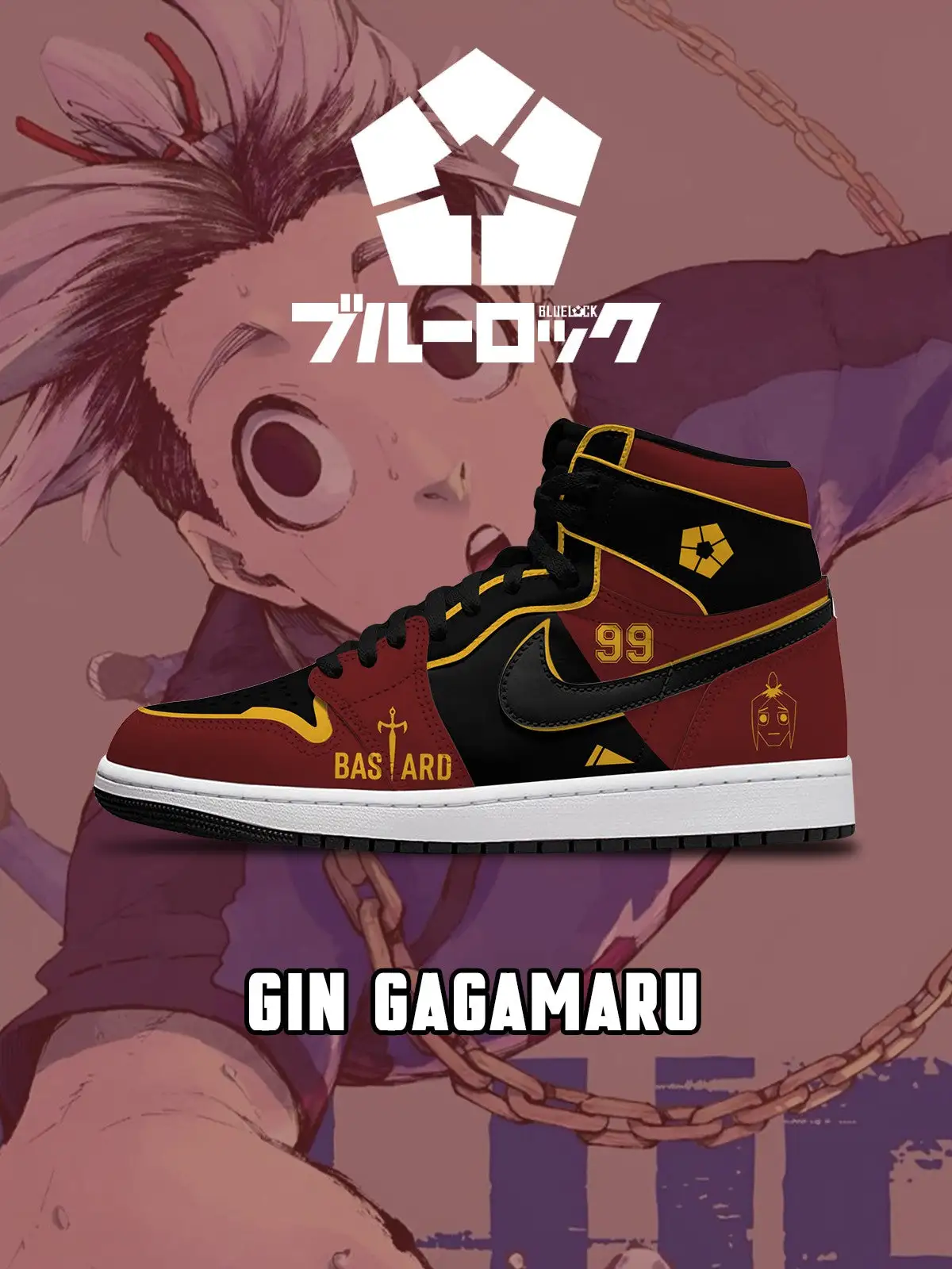 Gin Gagamaru V.2 Custom High-Top Sneakers